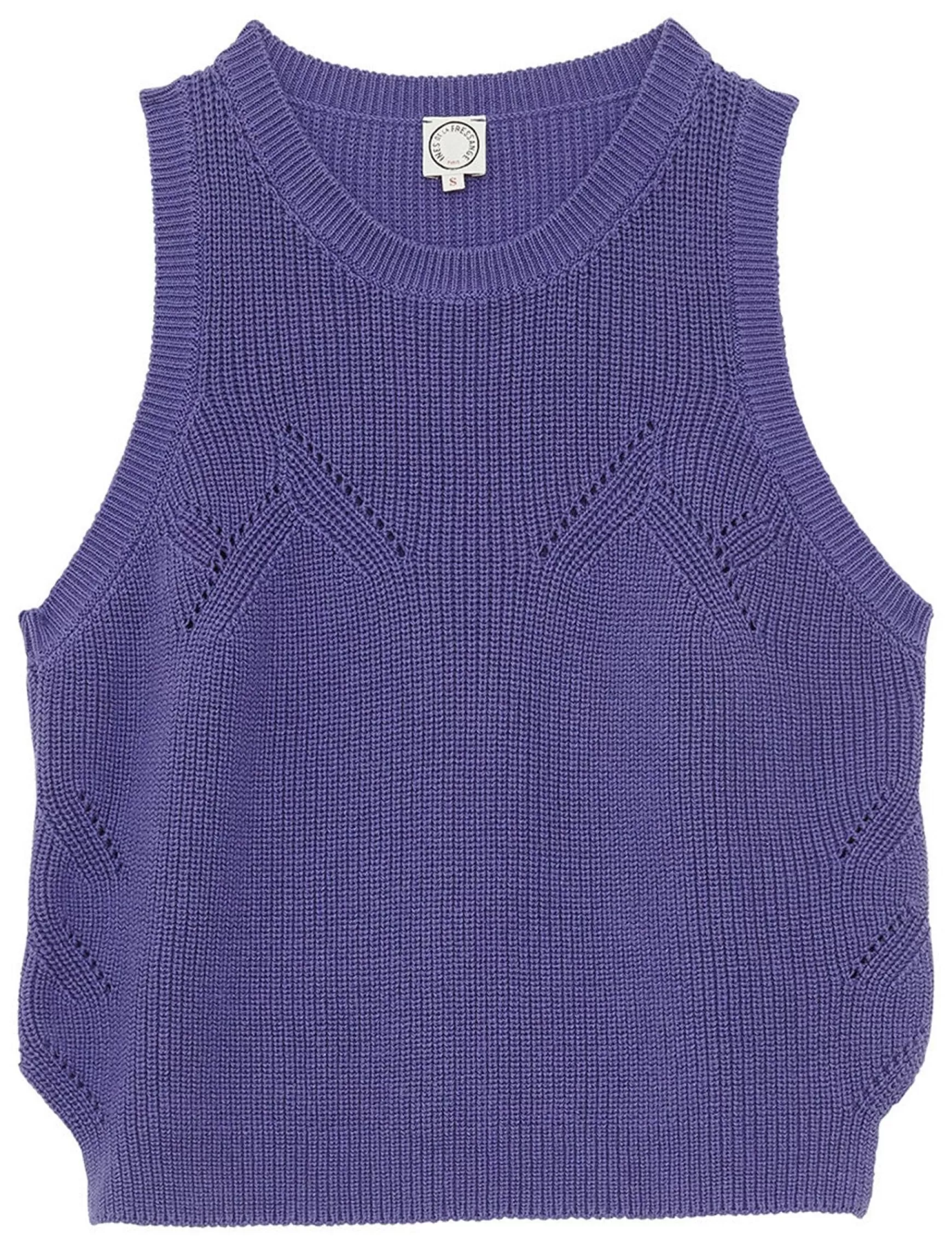 Ines de la Fressange Paris Agatha purple sleeveless jumper Best