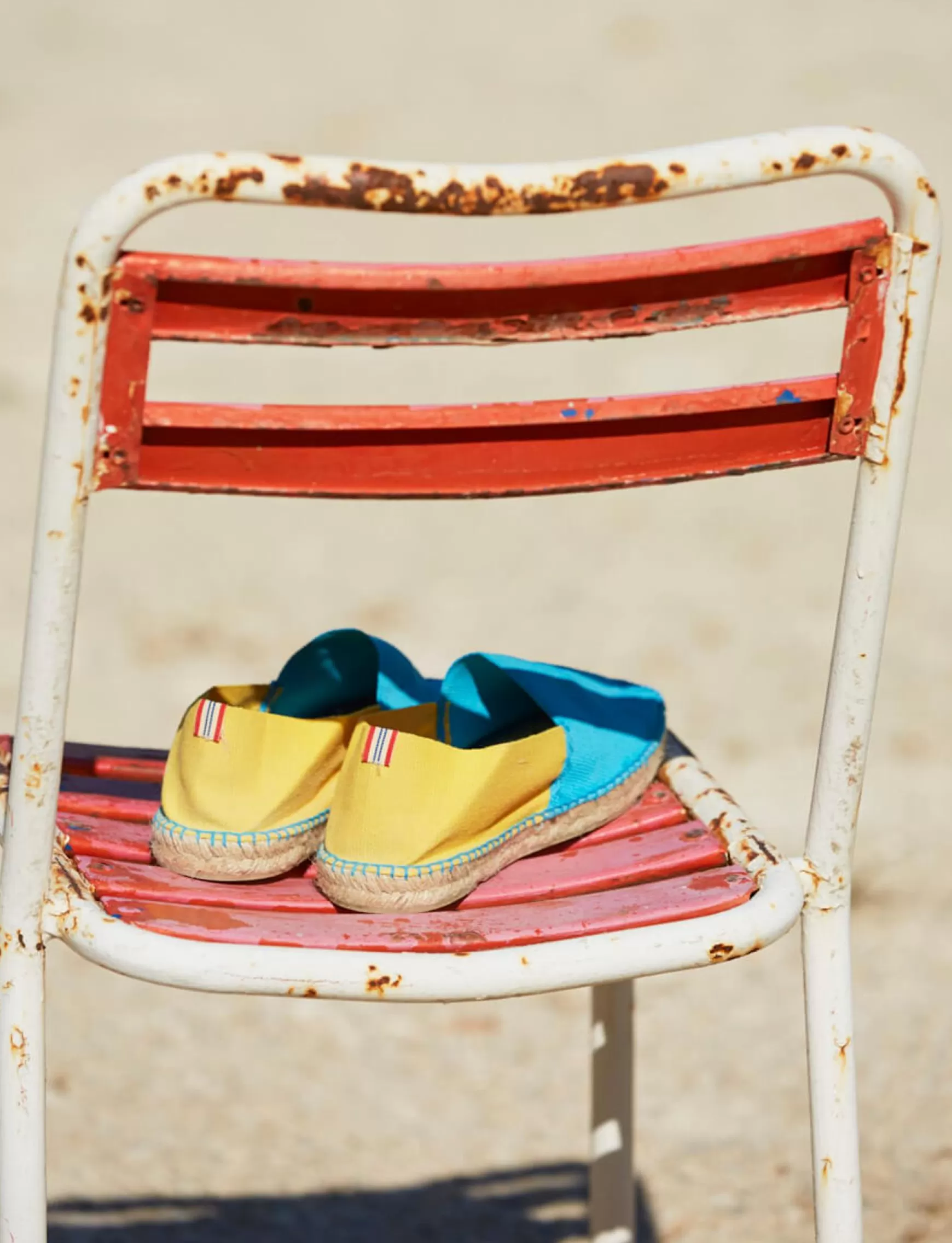 Ines de la Fressange Paris Aglae turquoise-yellow espadrilles Cheap