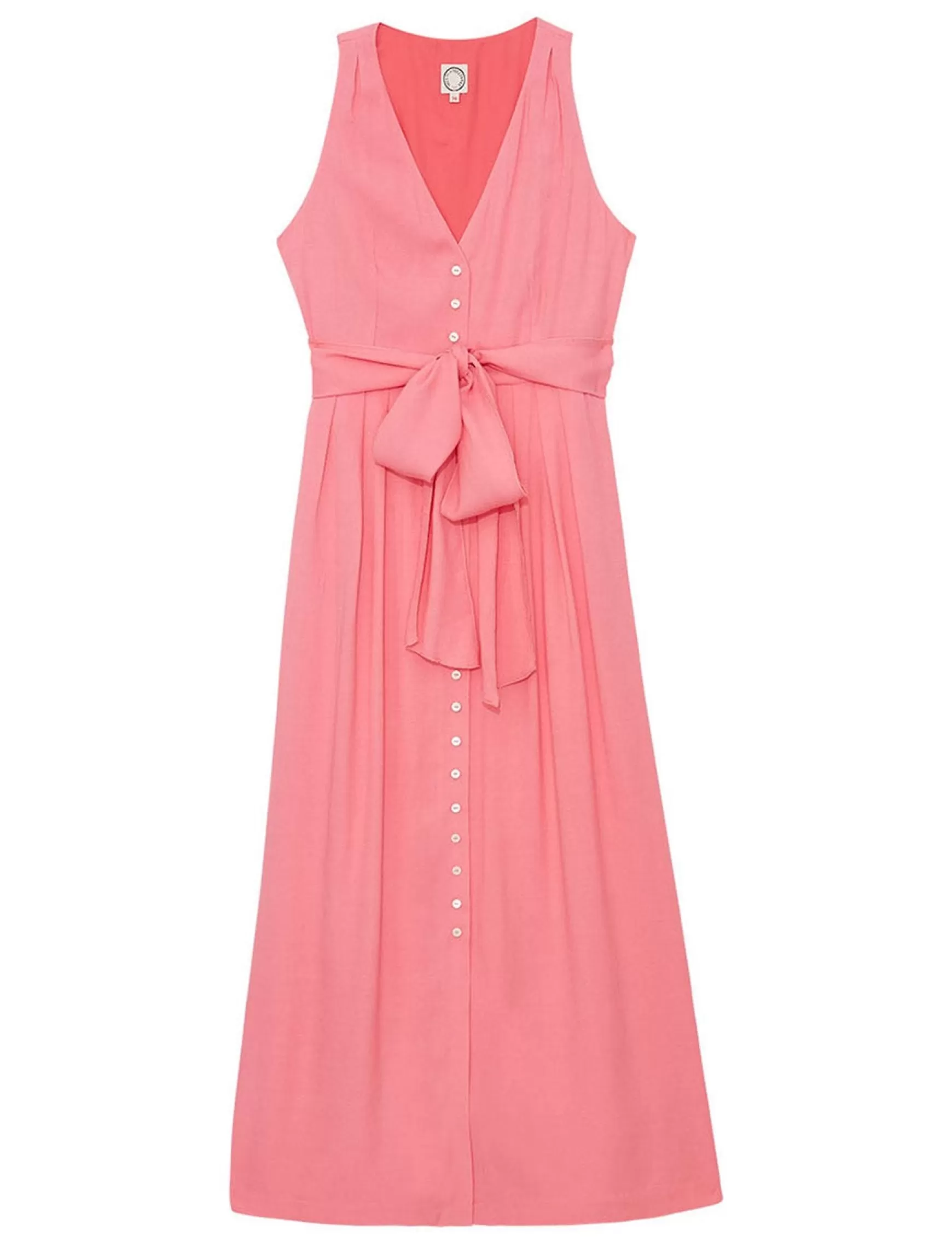 Ines de la Fressange Paris Ambre long dress in pink viscose Best