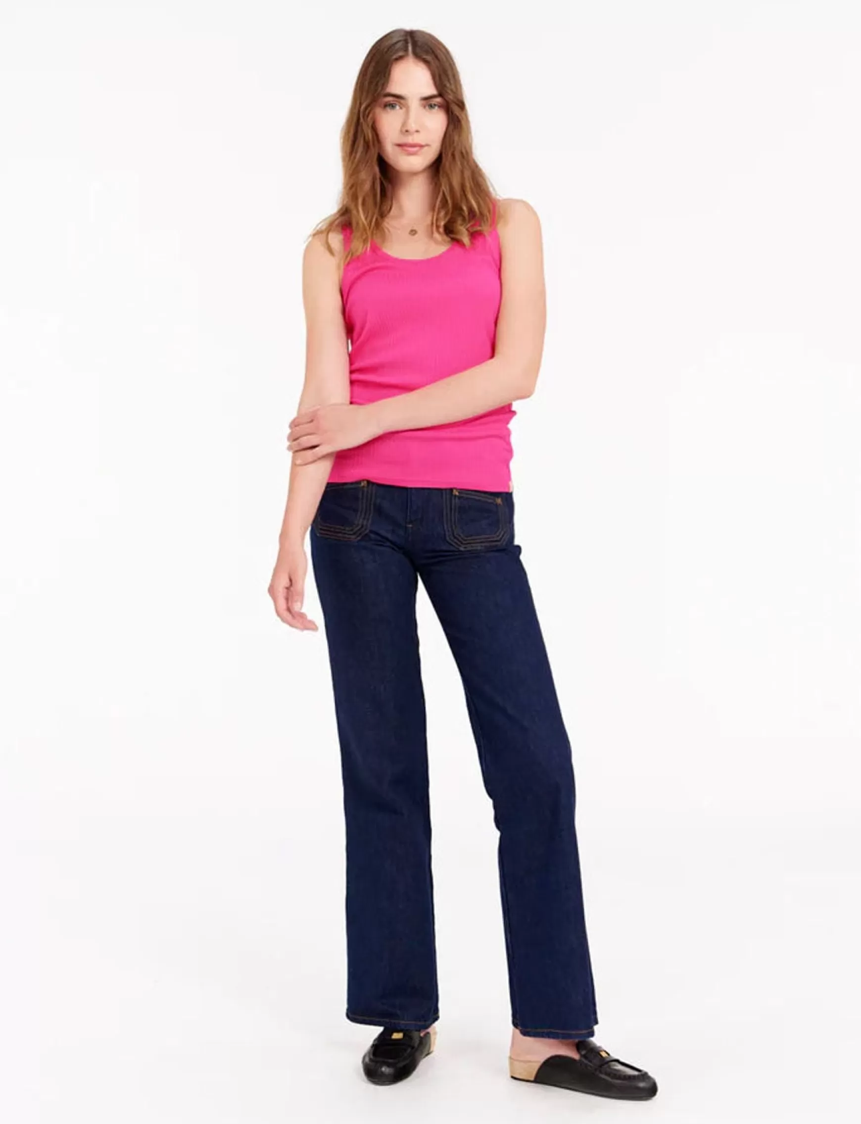 Ines de la Fressange Paris Amelie tank top in pink jersey Clearance