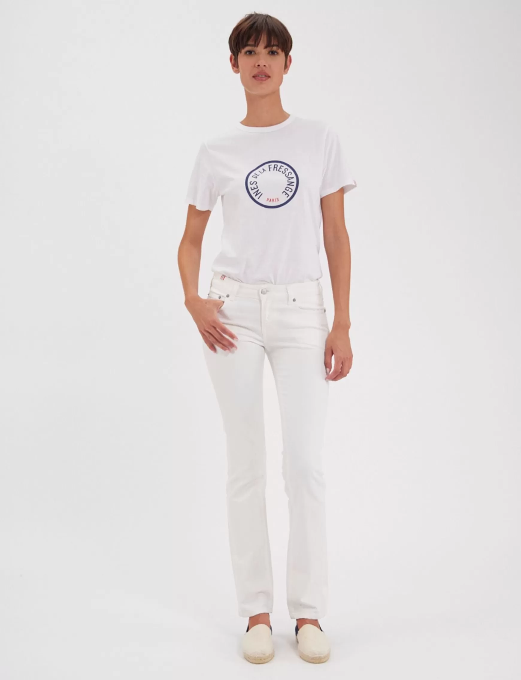Ines de la Fressange Paris Anemone jeans in white cotton x Notify Online