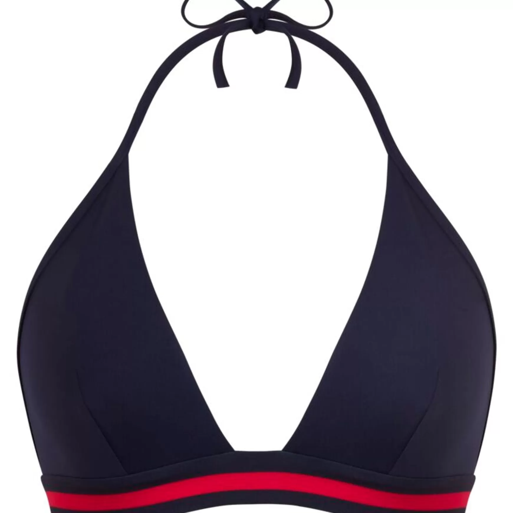Ines de la Fressange Paris Arrow, plain blue women's swimming costume top, Ines x Vilebrequin Shop