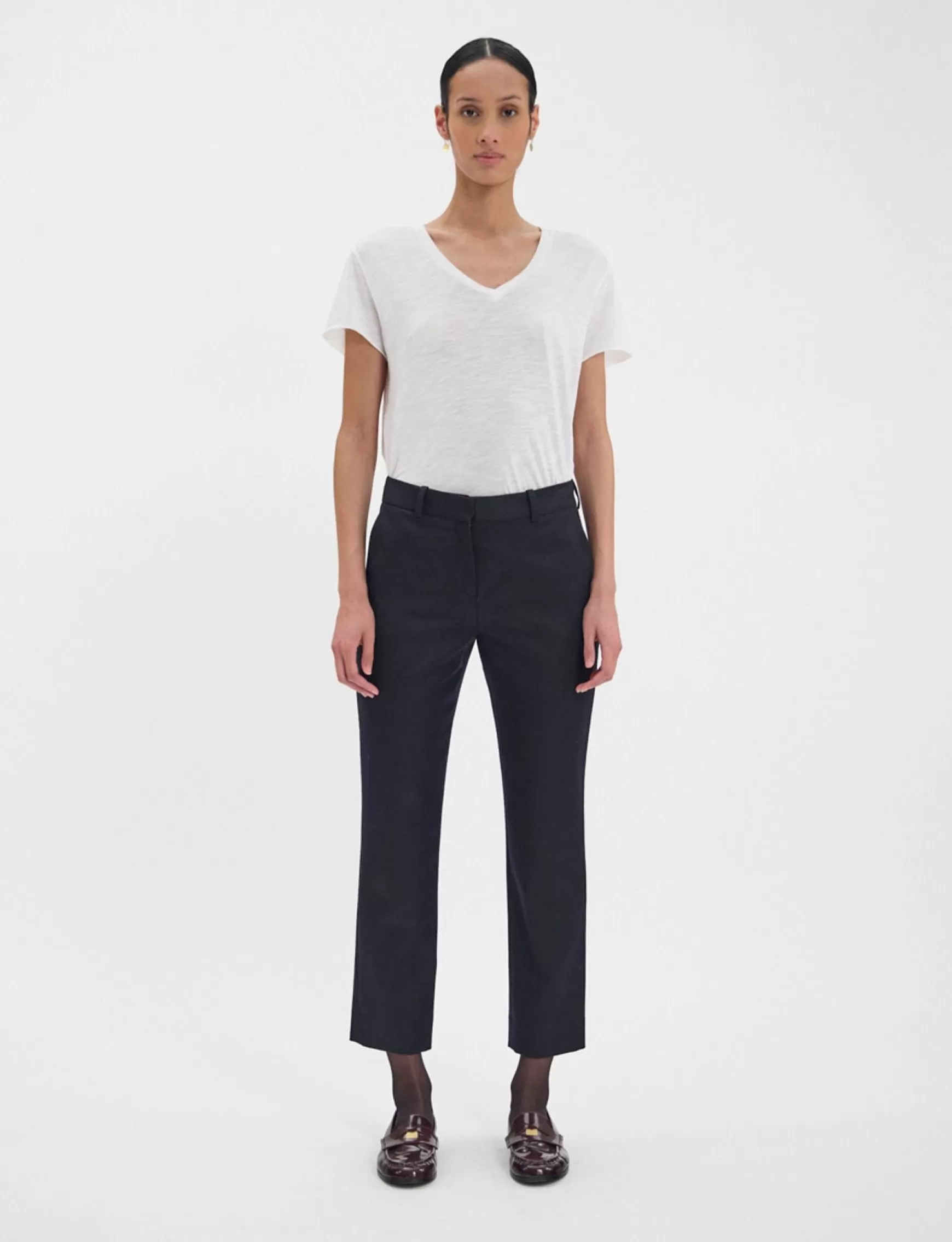 Ines de la Fressange Paris Audrey midnight blue trousers Sale