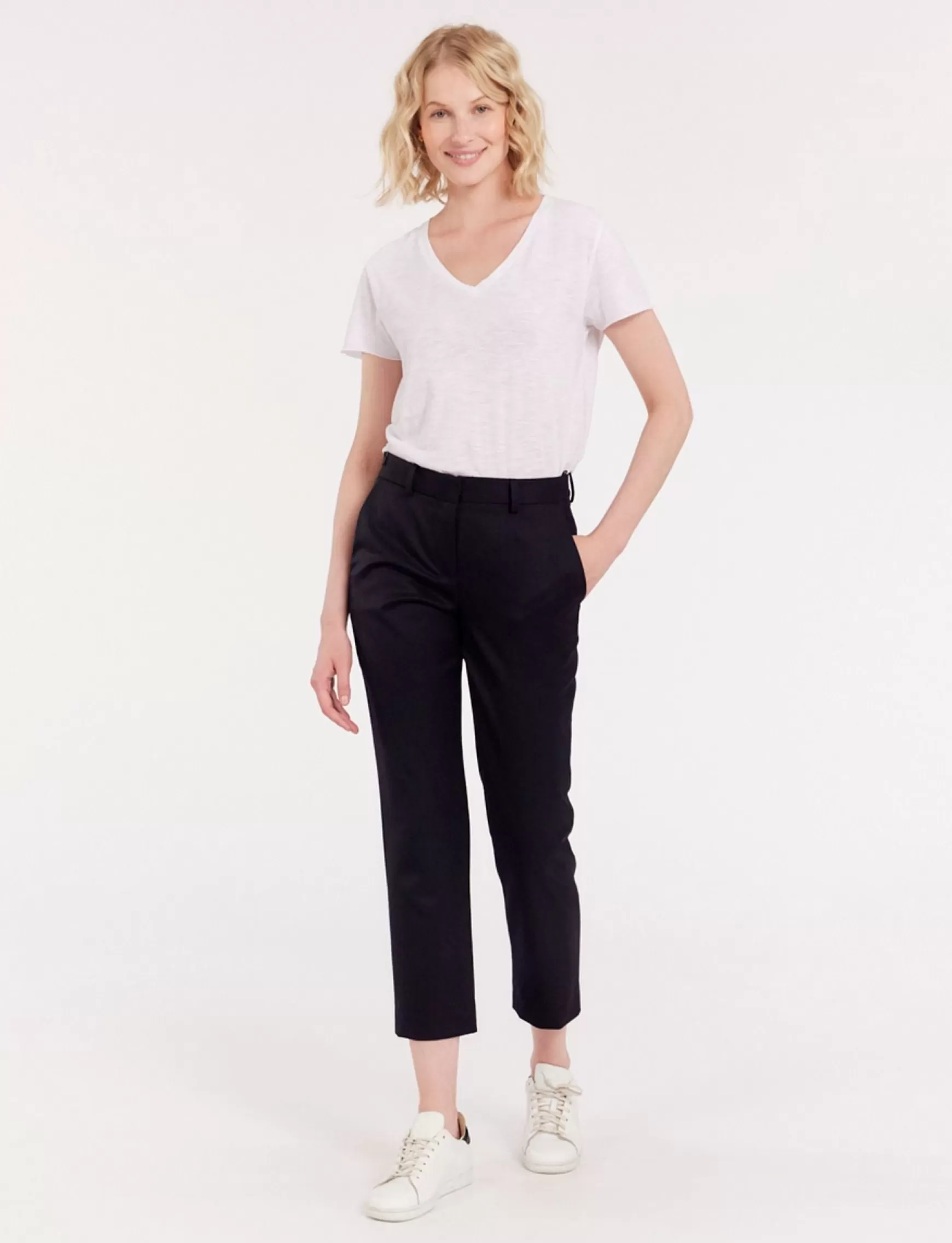 Ines de la Fressange Paris Audrey midnight blue trousers Clearance