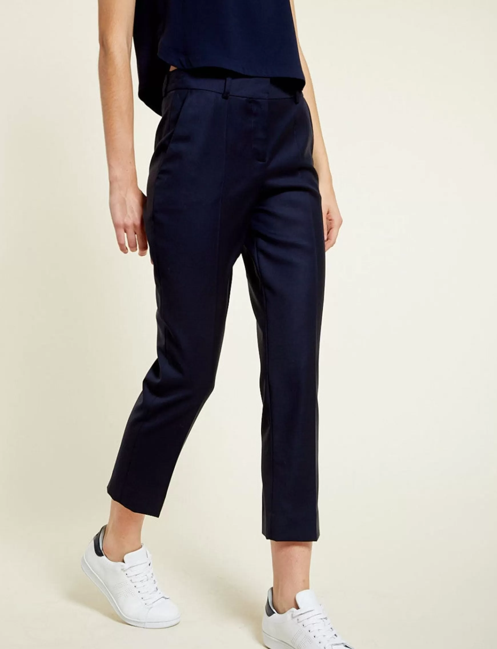 Ines de la Fressange Paris Audrey trousers navy blue wool ASK IF REF TO ACTIVATE ? New