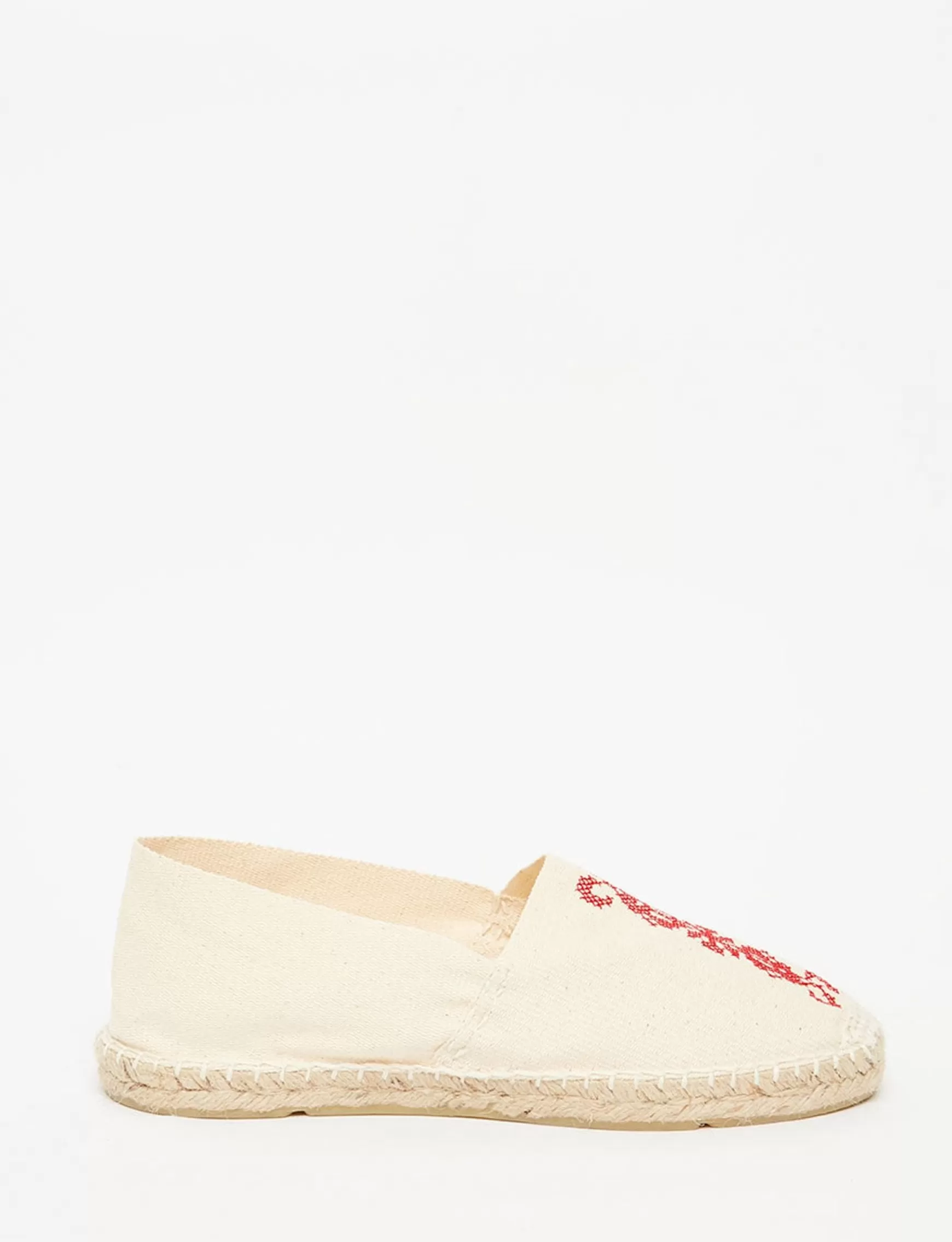 Ines de la Fressange Paris Auriane ecru embroidered espadrilles Hot