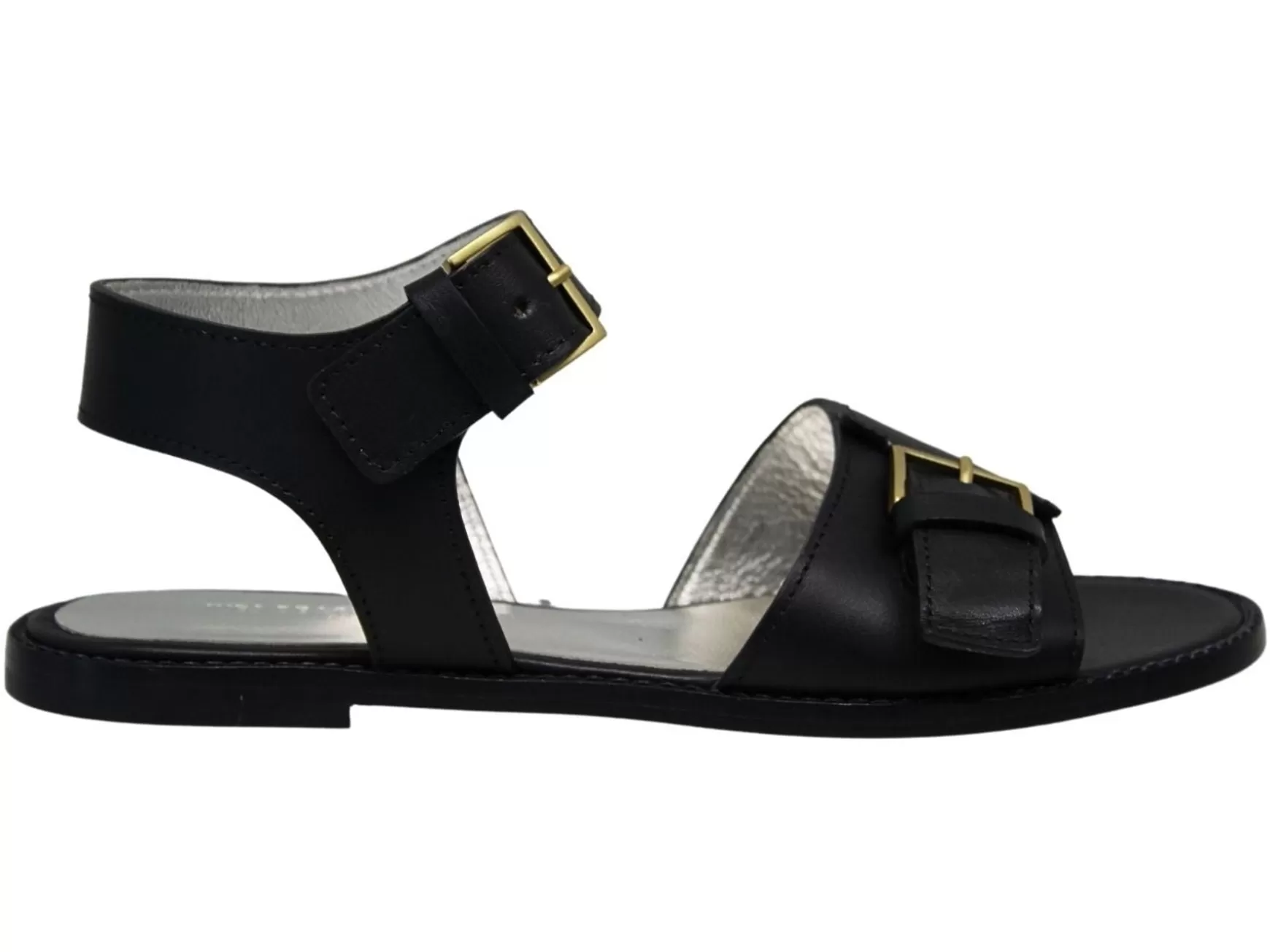 Ines de la Fressange Paris Black buckle sandals Best Sale