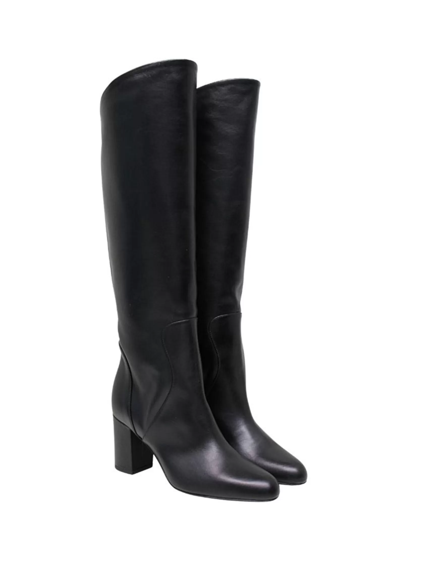 Ines de la Fressange Paris Black heel boot in calf leather Online