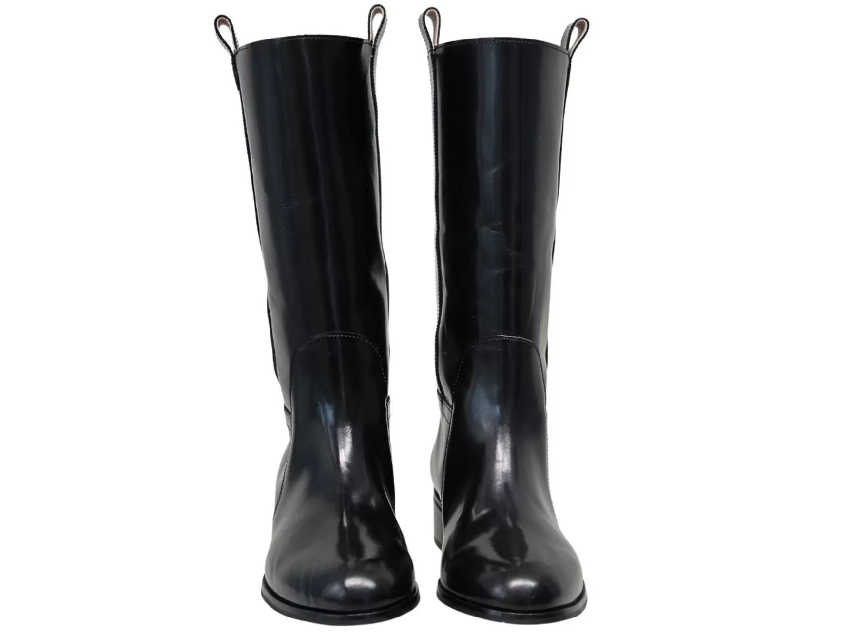 Ines de la Fressange Paris Black Lana boots in smooth leather Cheap