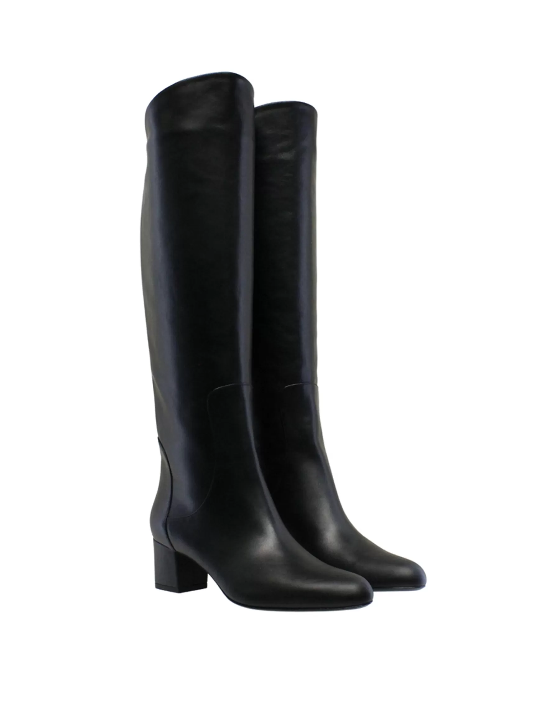 Ines de la Fressange Paris Black leather heeled boot Fashion
