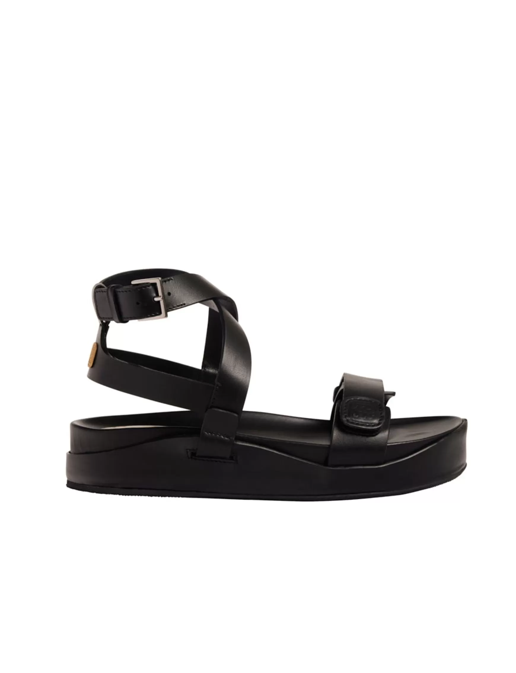 Ines de la Fressange Paris Black platform sandal Discount