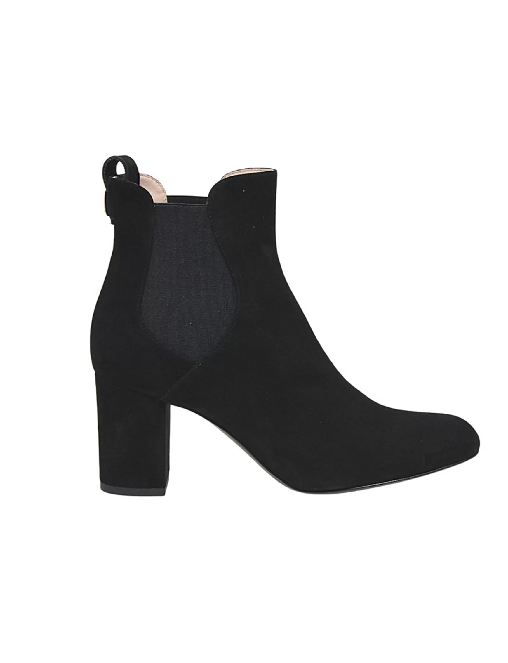 Ines de la Fressange Paris Black suede heeled ankle boot Best Sale