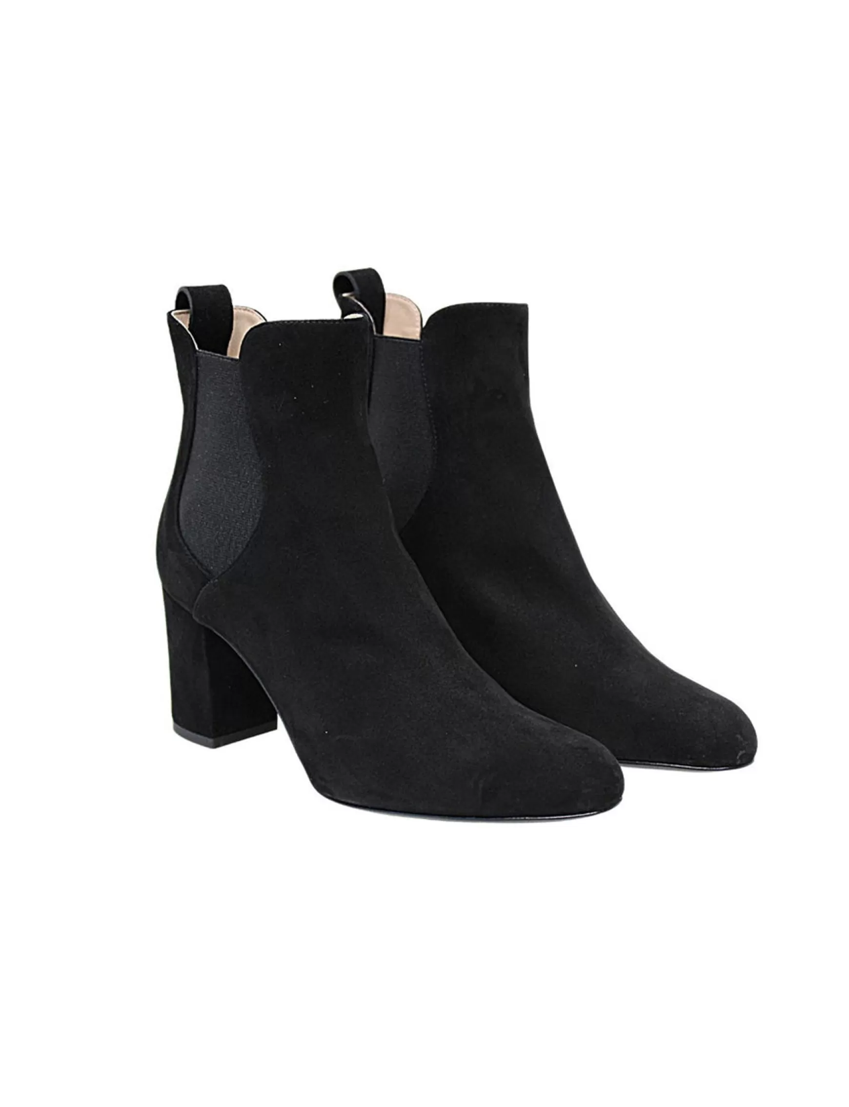Ines de la Fressange Paris Black suede heeled ankle boot Best Sale