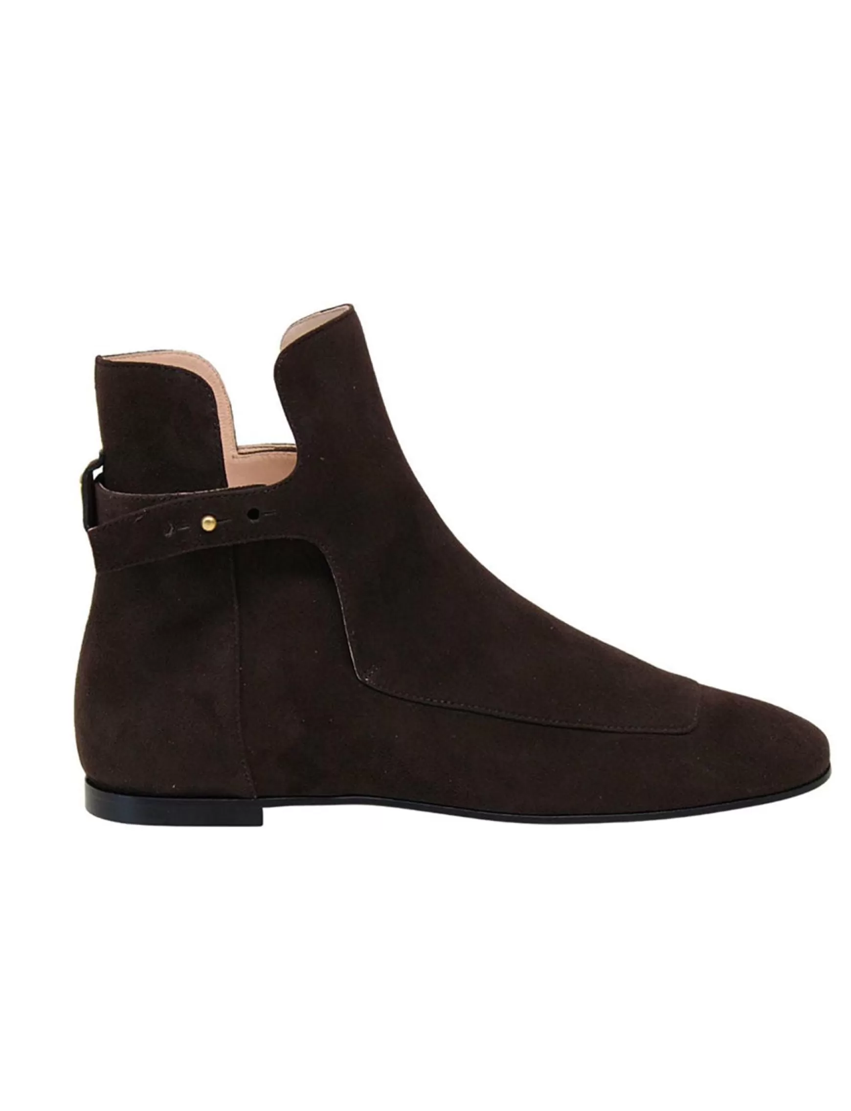 Ines de la Fressange Paris Brown suede ankle boot Shop