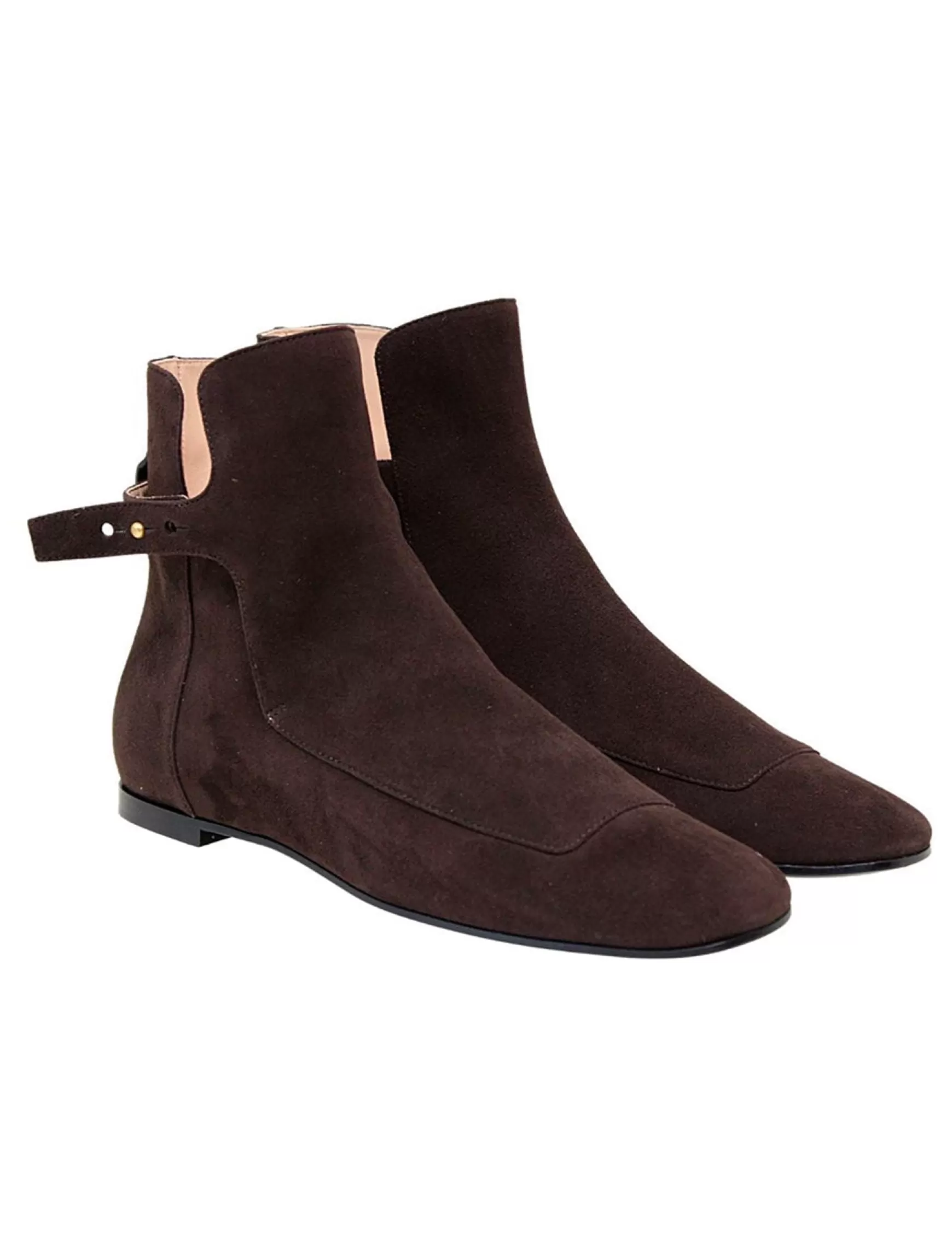 Ines de la Fressange Paris Brown suede ankle boot Shop