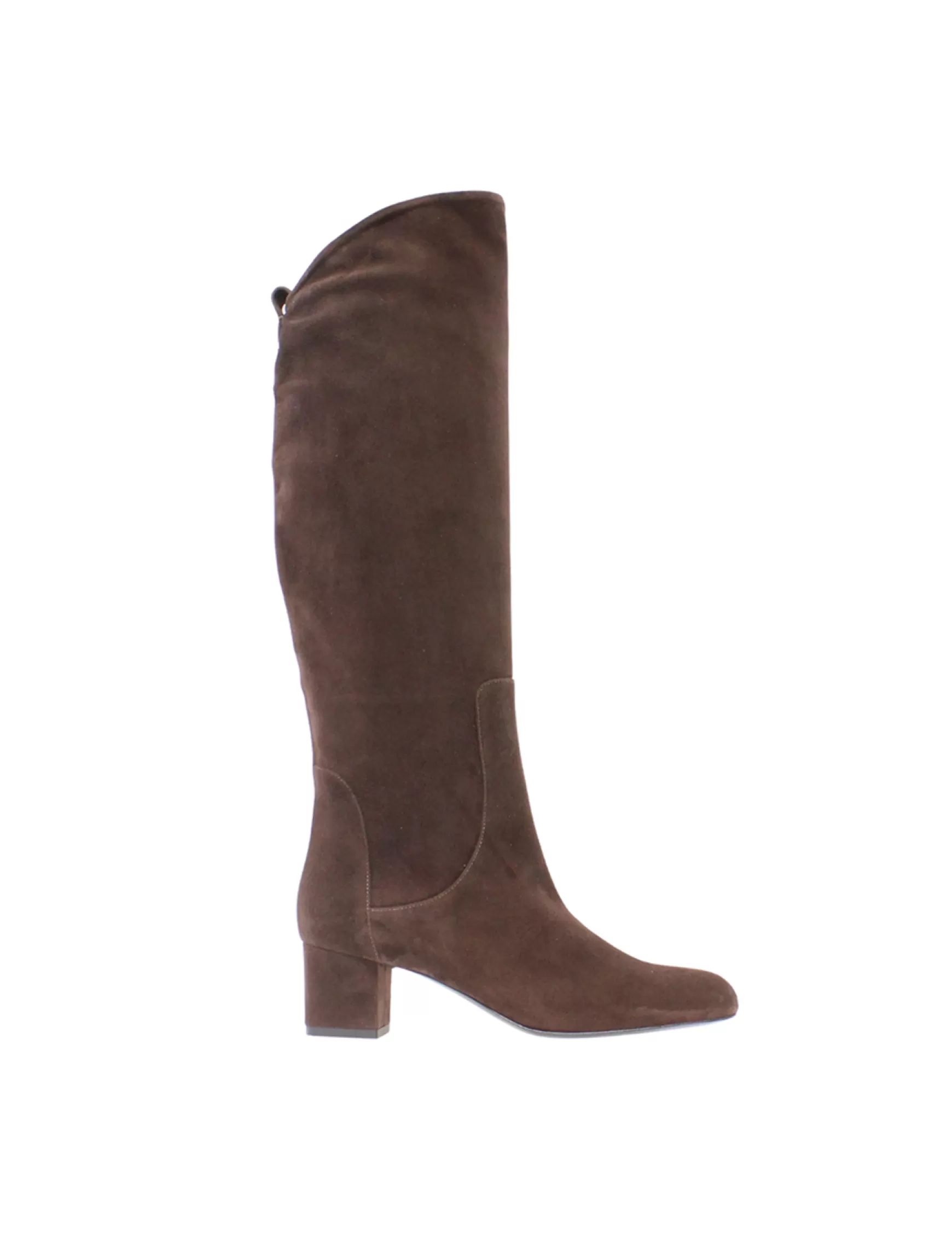 Ines de la Fressange Paris Brown suede heel boot Hot