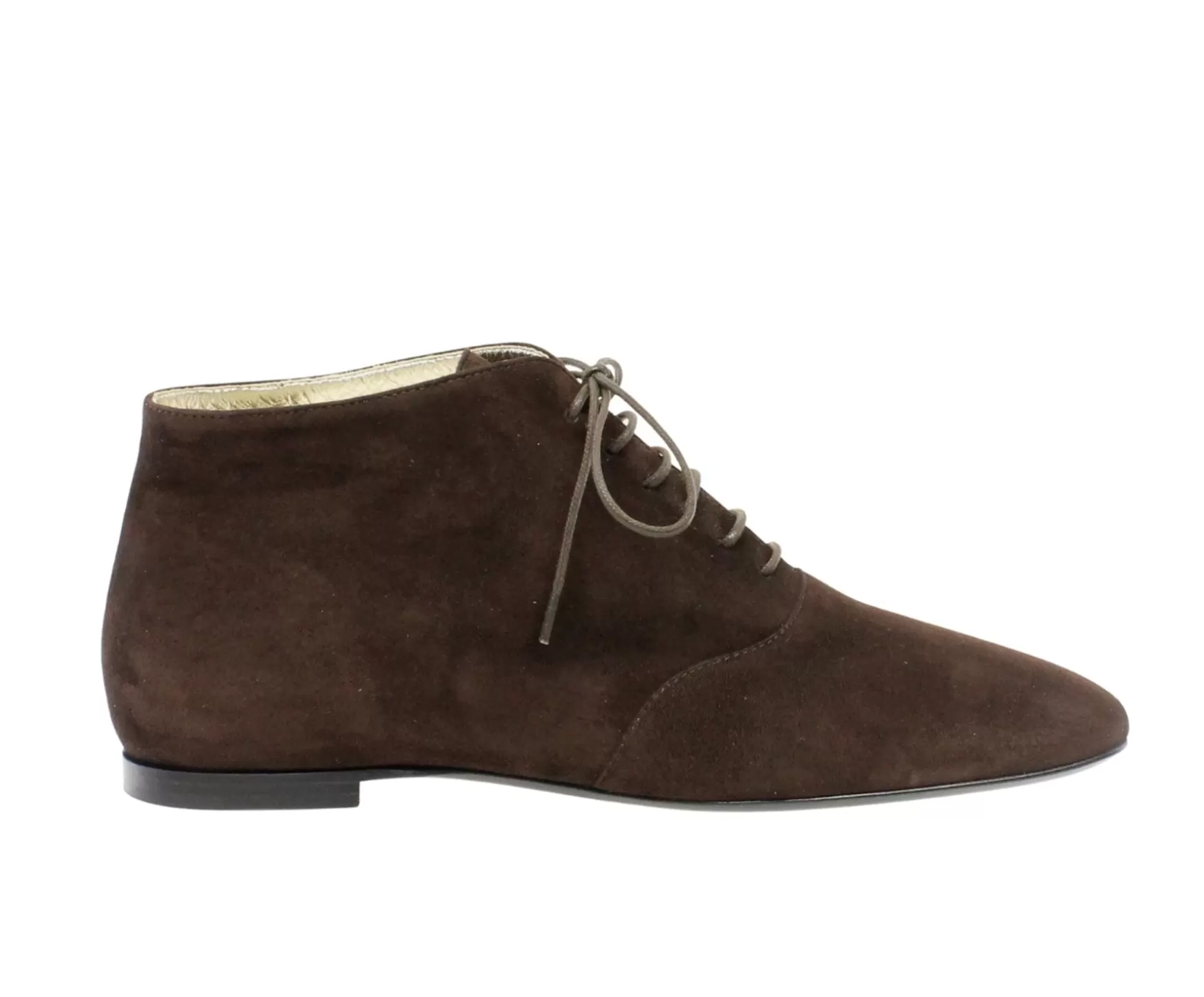 Ines de la Fressange Paris Brown suede leather rachel New