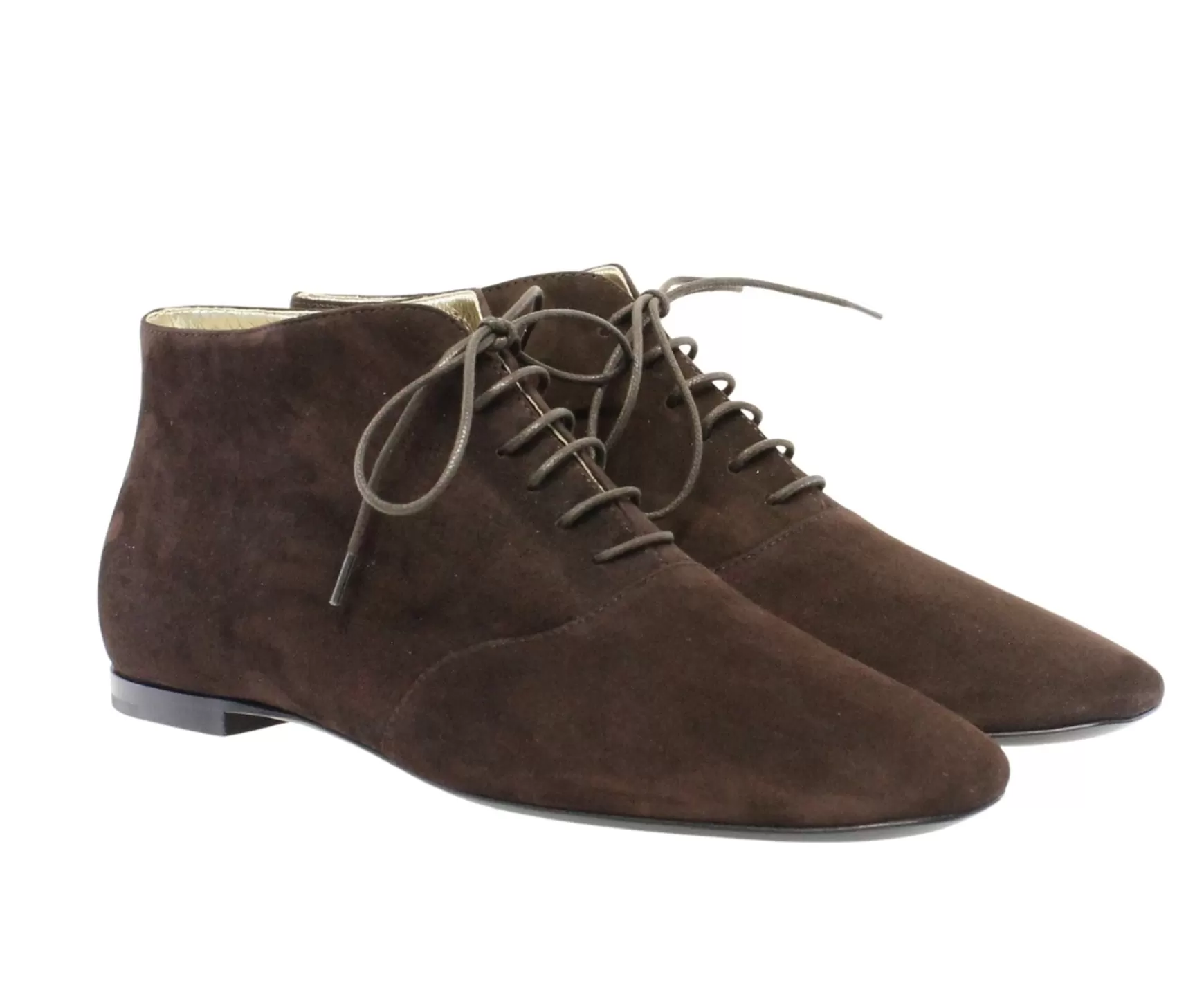 Ines de la Fressange Paris Brown suede leather rachel New