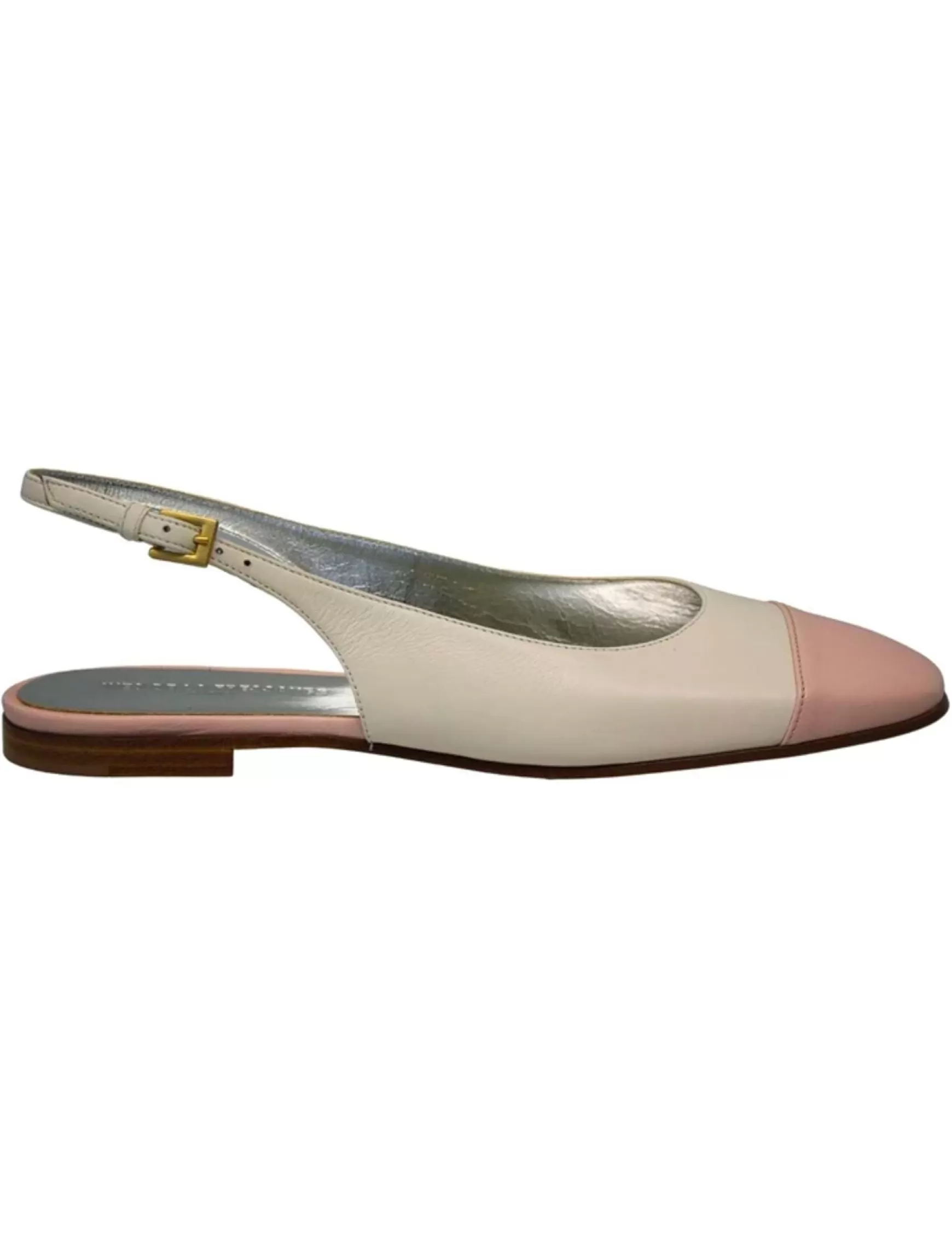 Ines de la Fressange Paris Celia cream and nude slingback ballerina Cheap