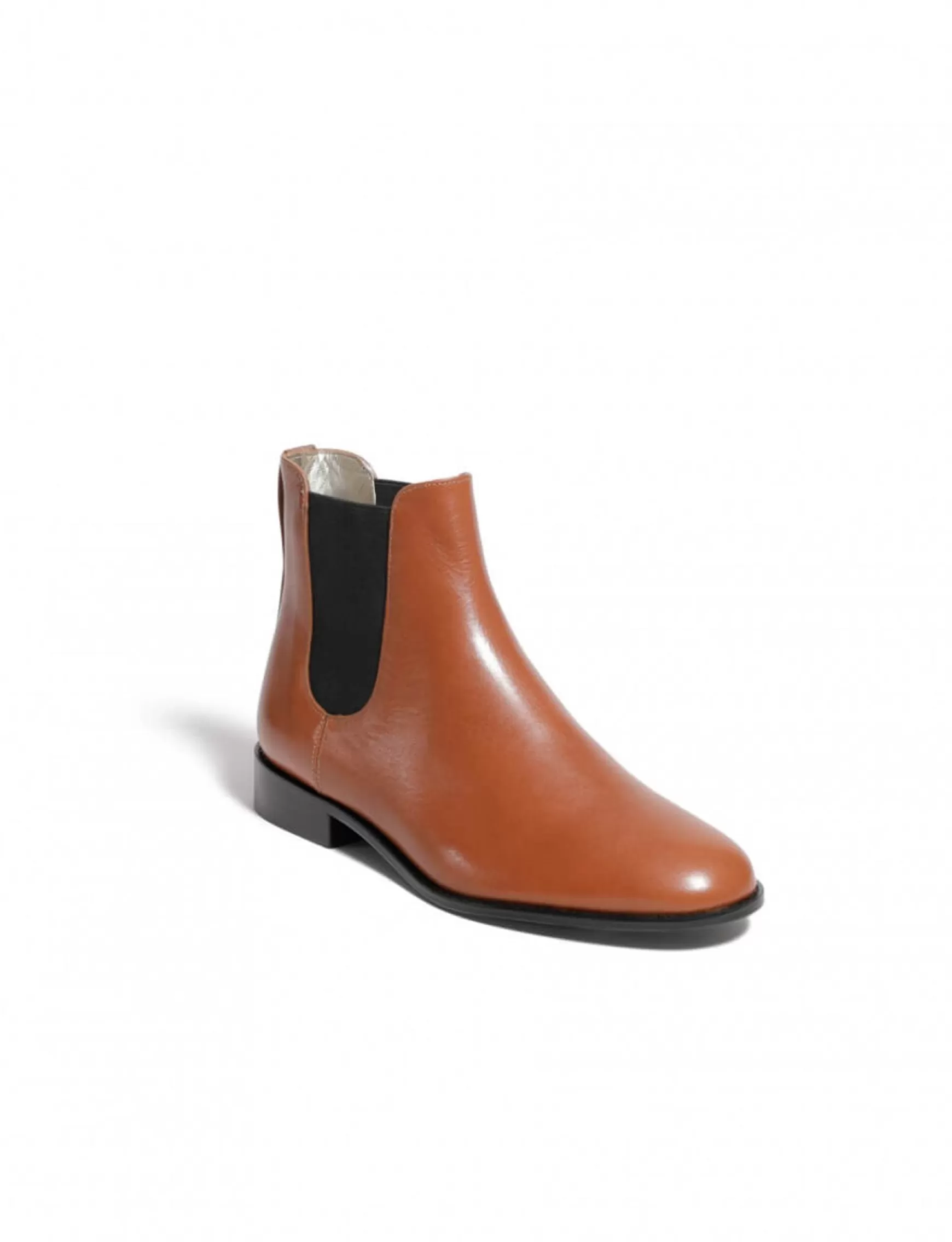 Ines de la Fressange Paris Chelsea boots in camel leather Outlet
