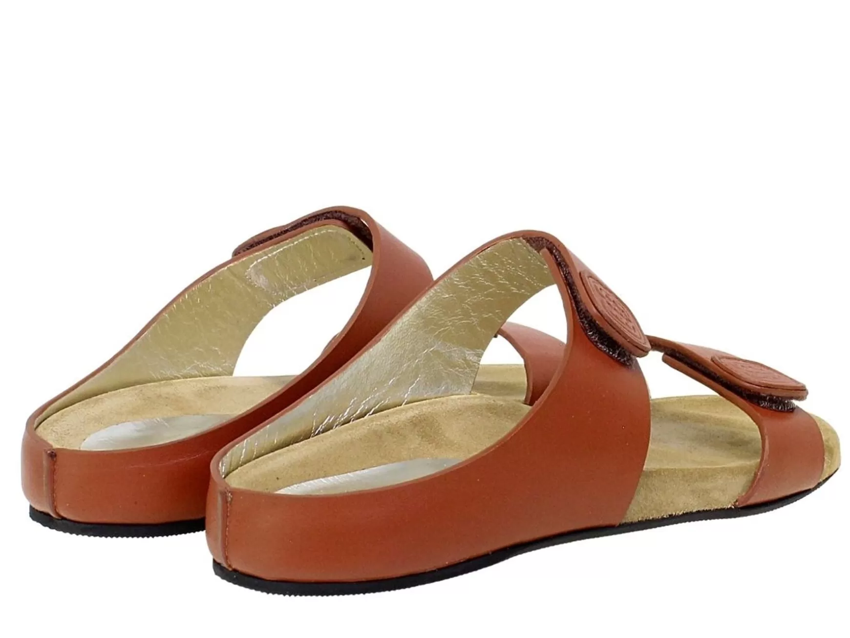 Ines de la Fressange Paris Delia cognac leather mules Cheap