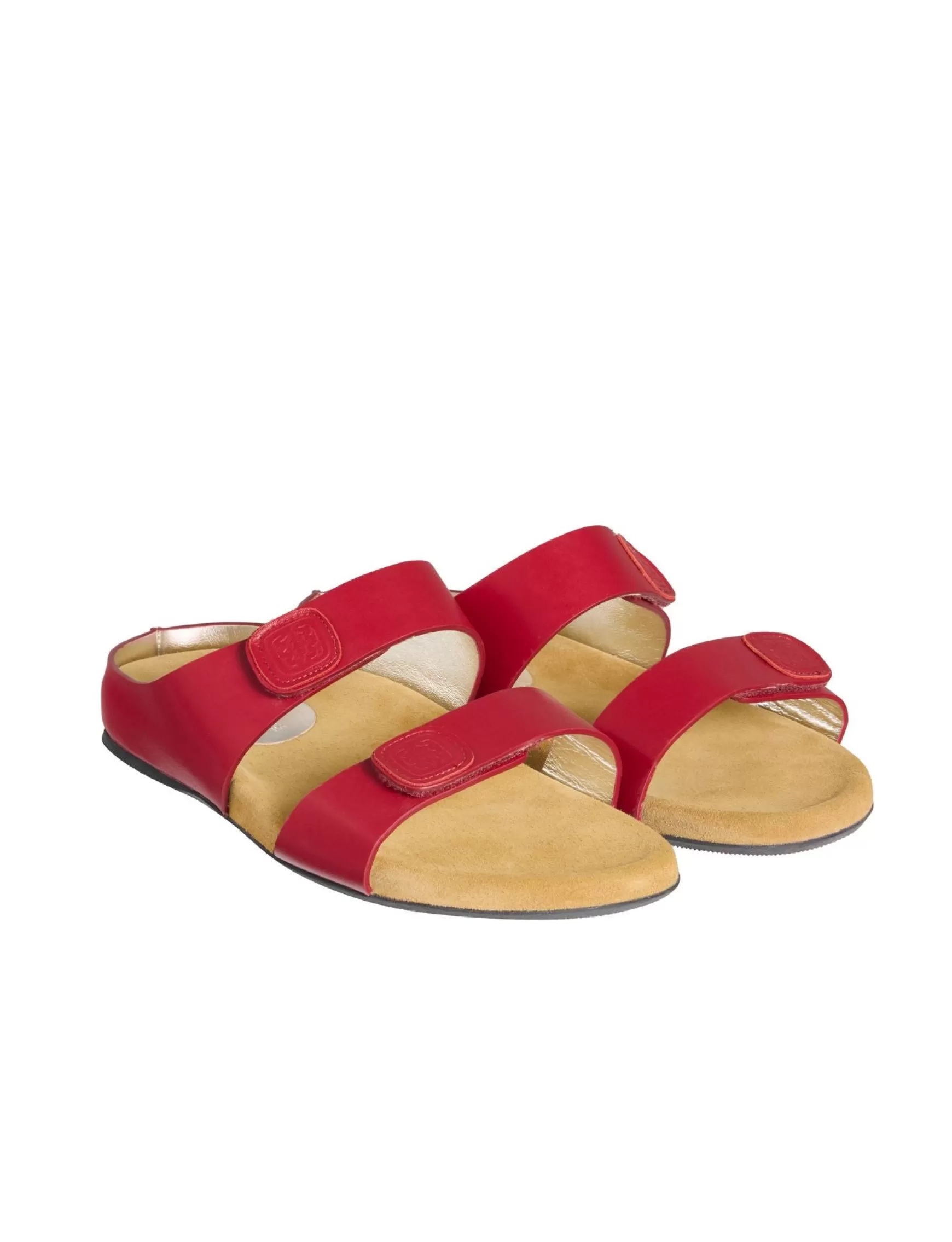 Ines de la Fressange Paris Delia red leather mules Sale