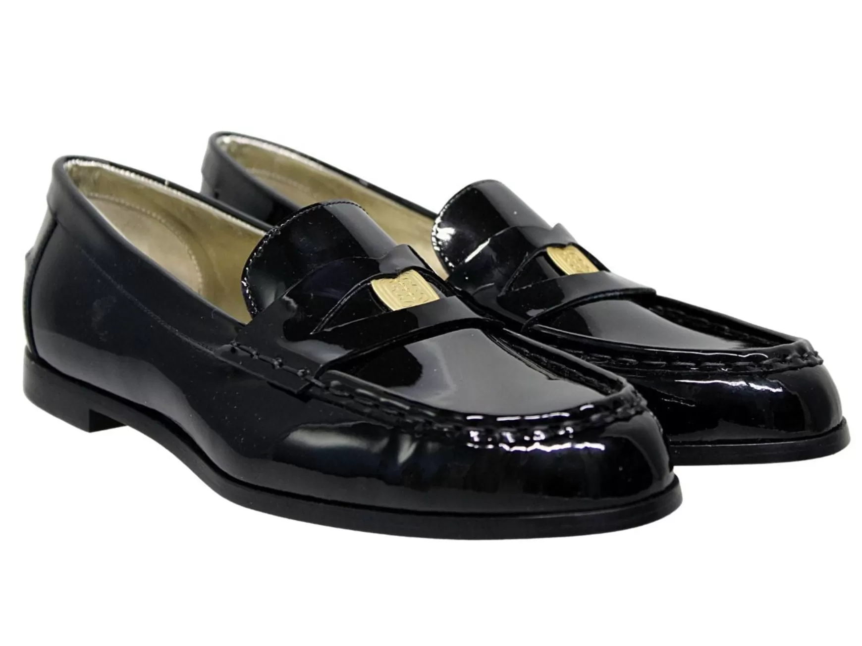 Ines de la Fressange Paris Elvire black patent leather loafer Sale