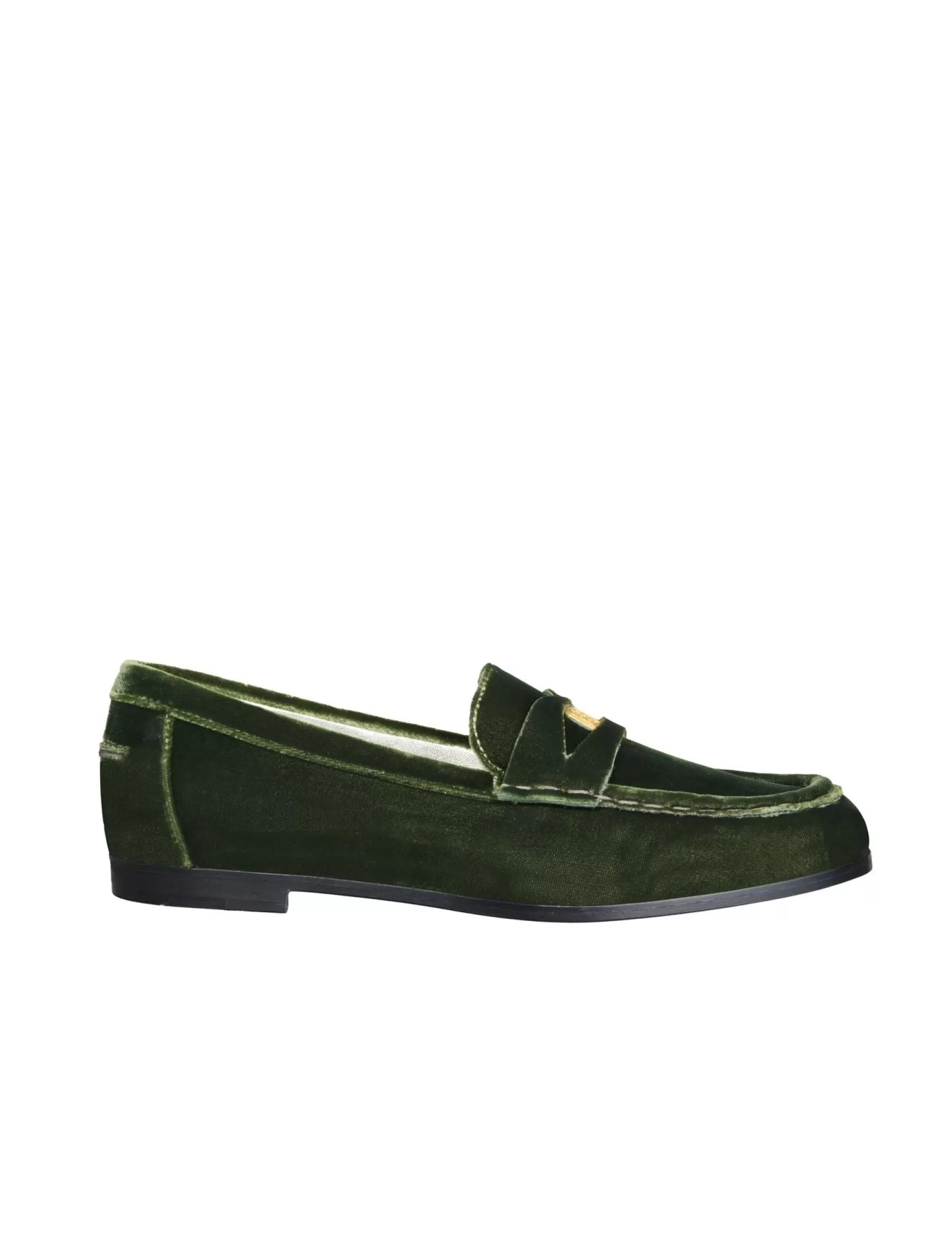 Ines de la Fressange Paris Elvire green leather loafer Hot