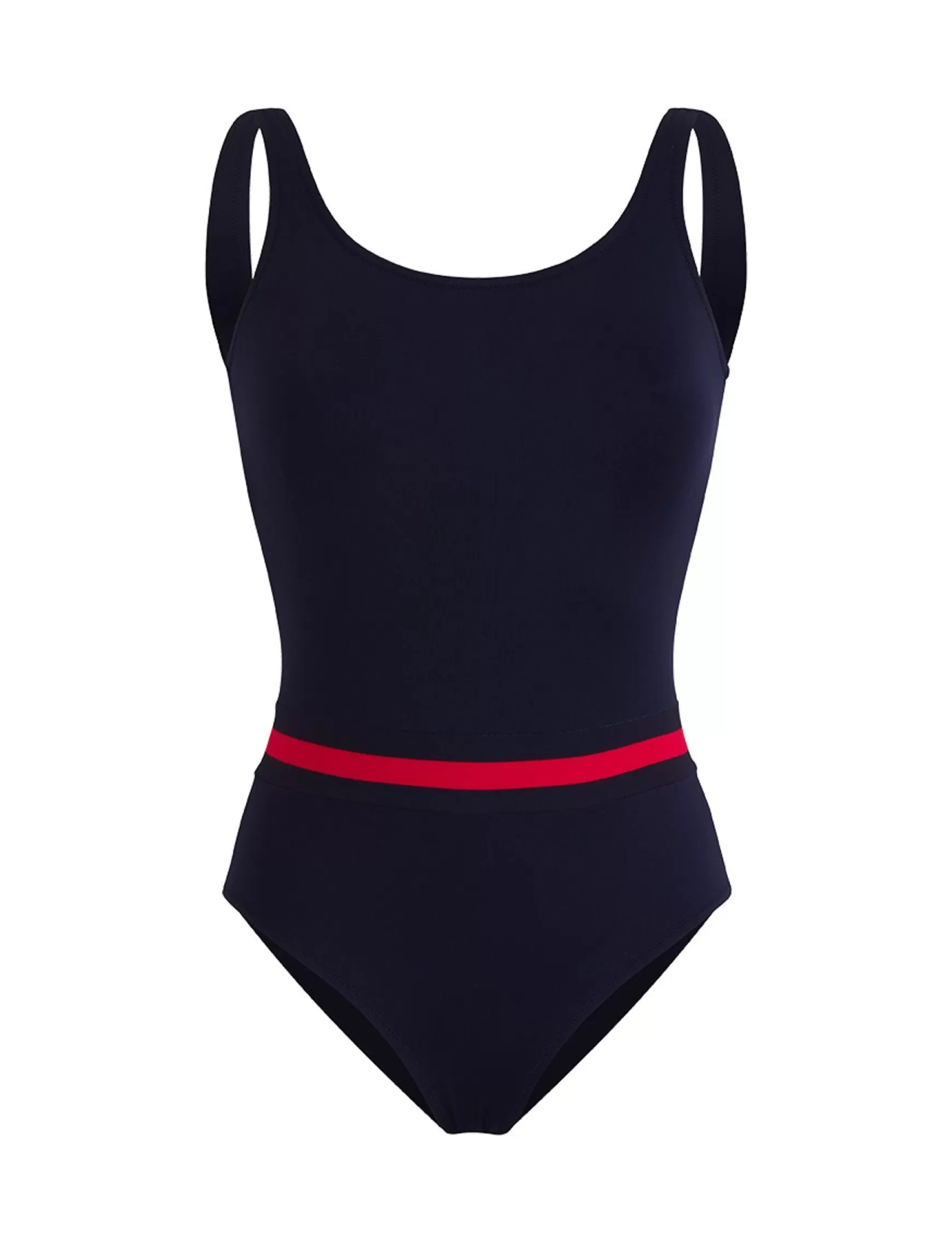 Ines de la Fressange Paris Fashion, women's one-piece swimming costume in blue, Ines x Vilebrequin Outlet