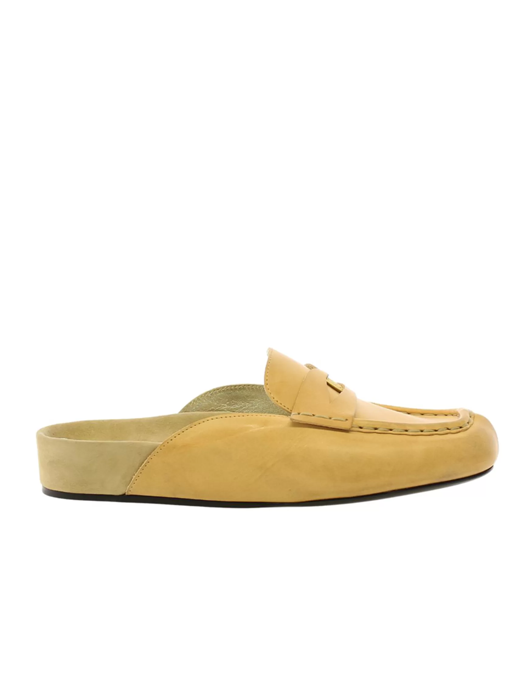 Ines de la Fressange Paris Flavie natural leather moccasin mule Store