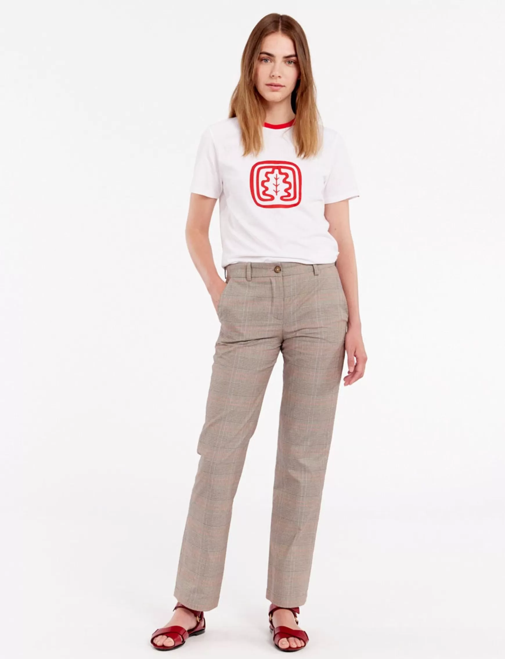 Ines de la Fressange Paris Francisco checked trousers Hot