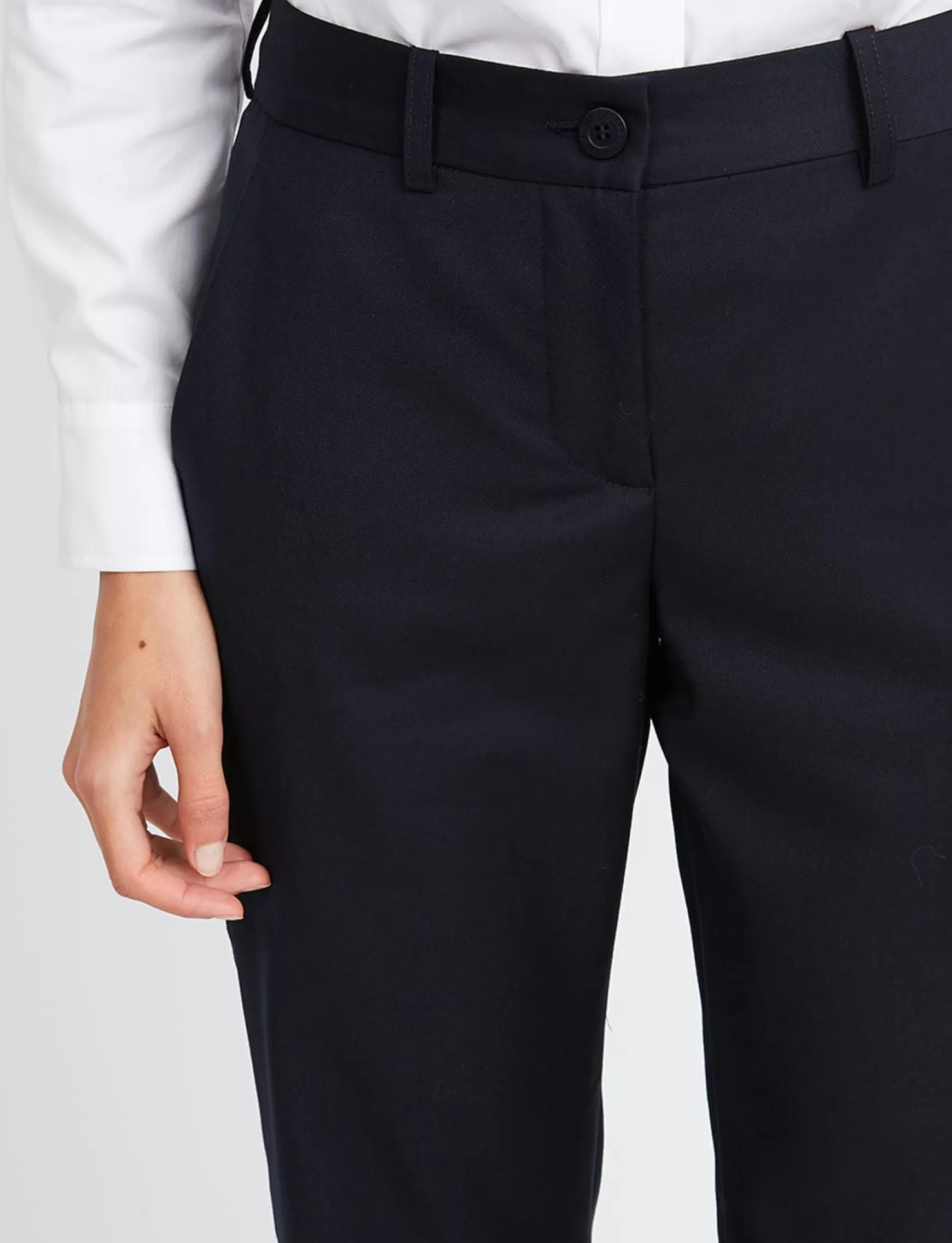 Ines de la Fressange Paris Francisco navy blue wool trousers Online