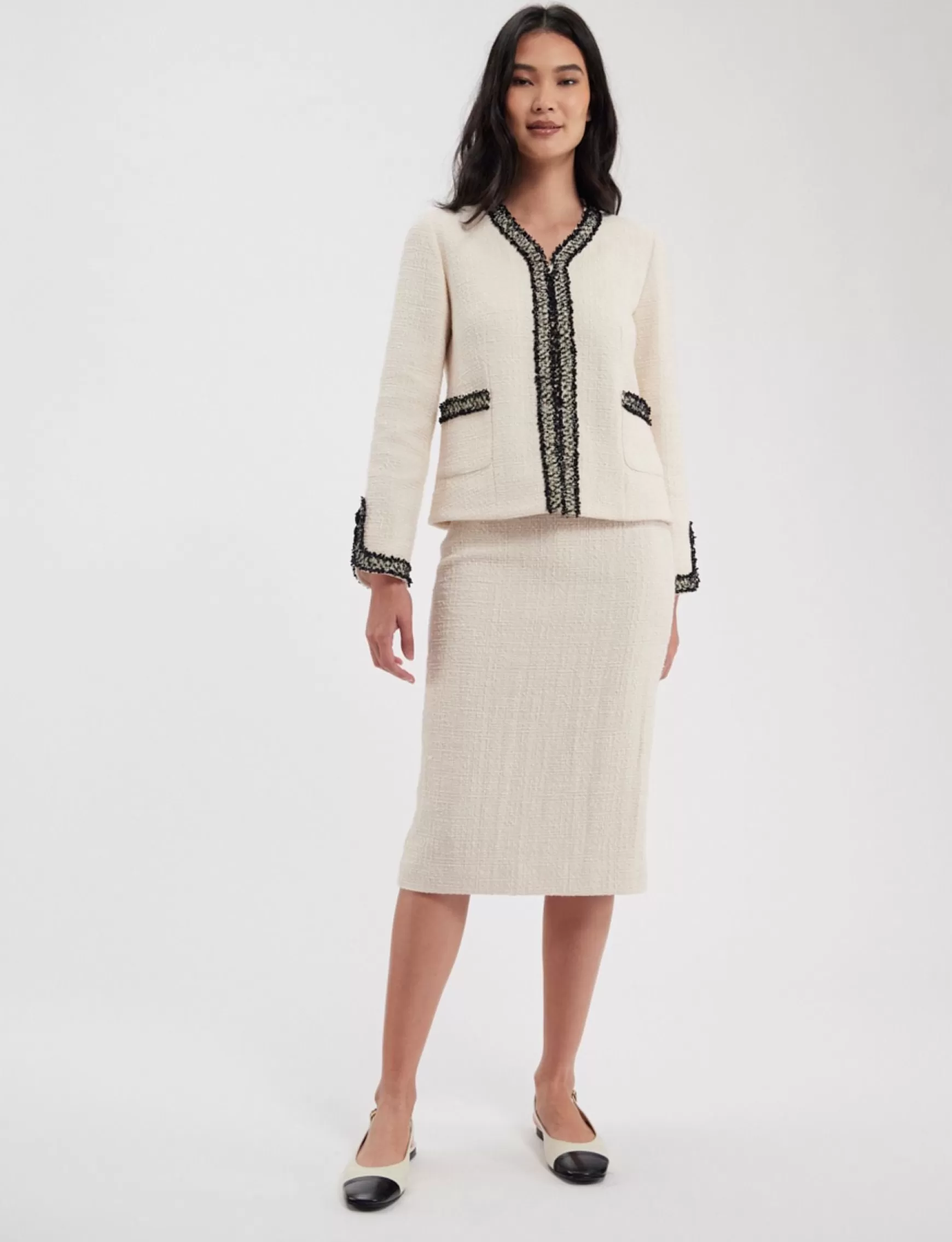Ines de la Fressange Paris Gabriela skirt cotton ecru Hot