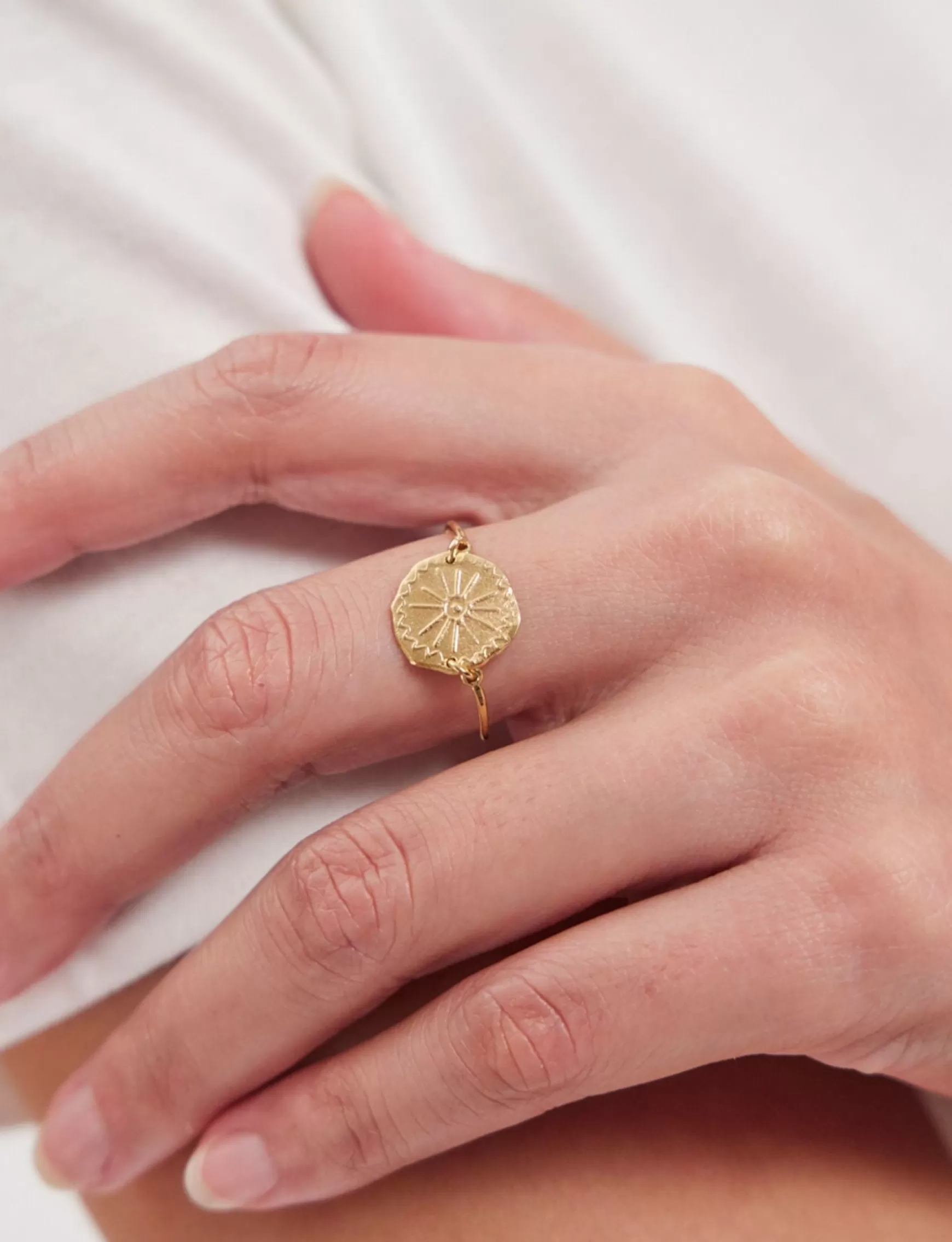 Ines de la Fressange Paris Gold-plated Lutece sunburst ring Cheap
