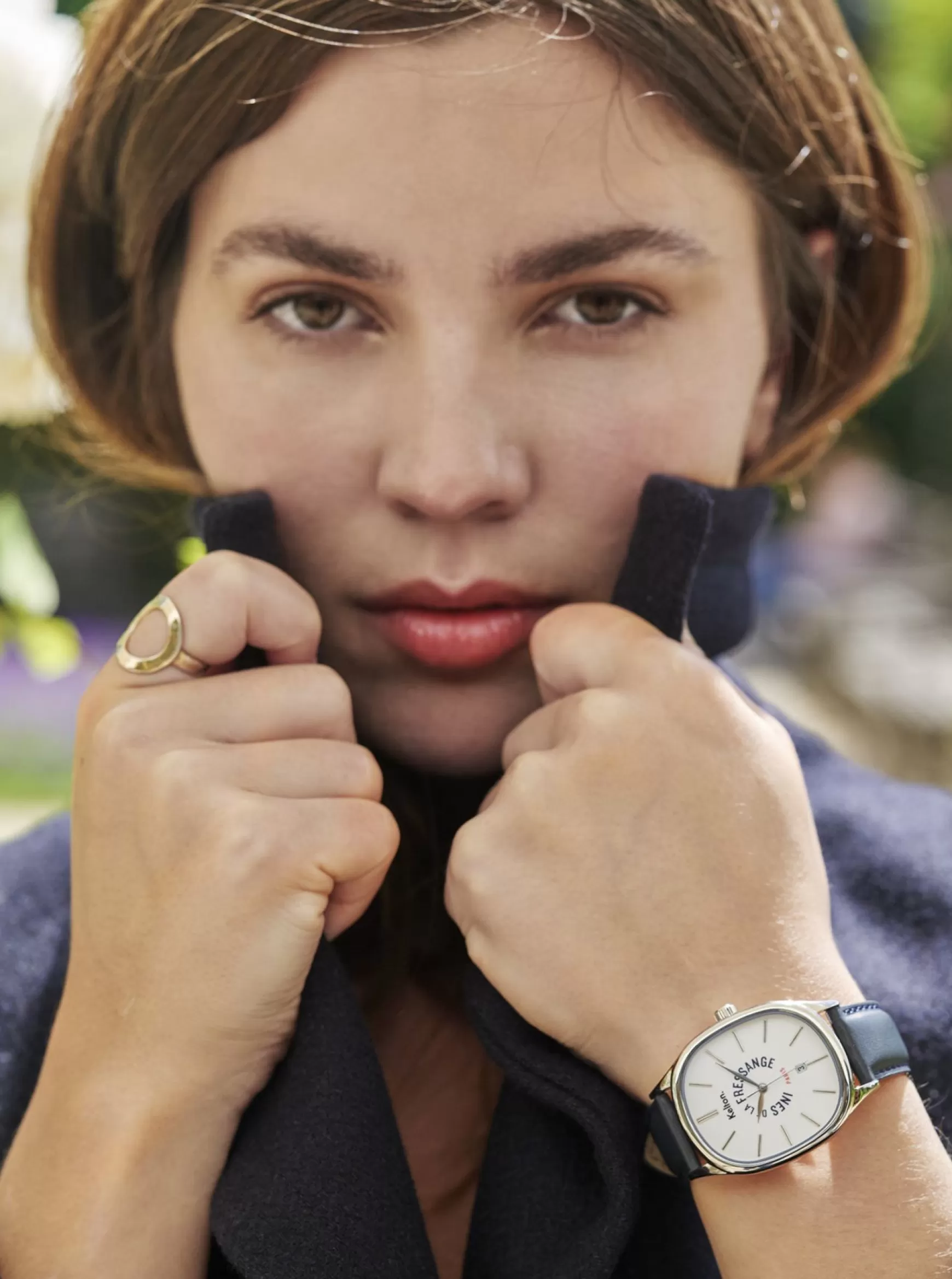 Ines de la Fressange Paris Grande Colorama black watch Kelton x Cheap