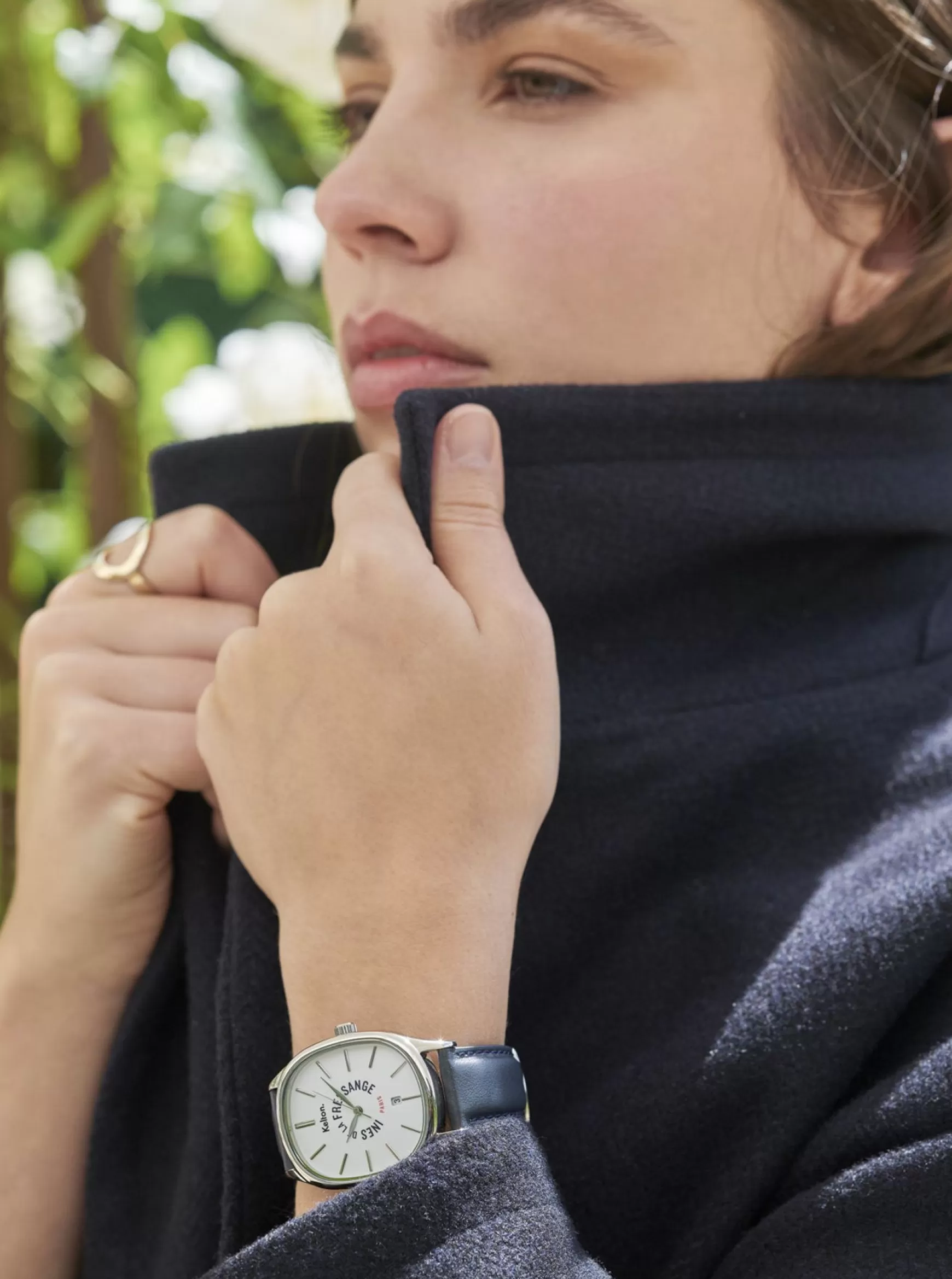 Ines de la Fressange Paris Grande Colorama black watch Kelton x Cheap