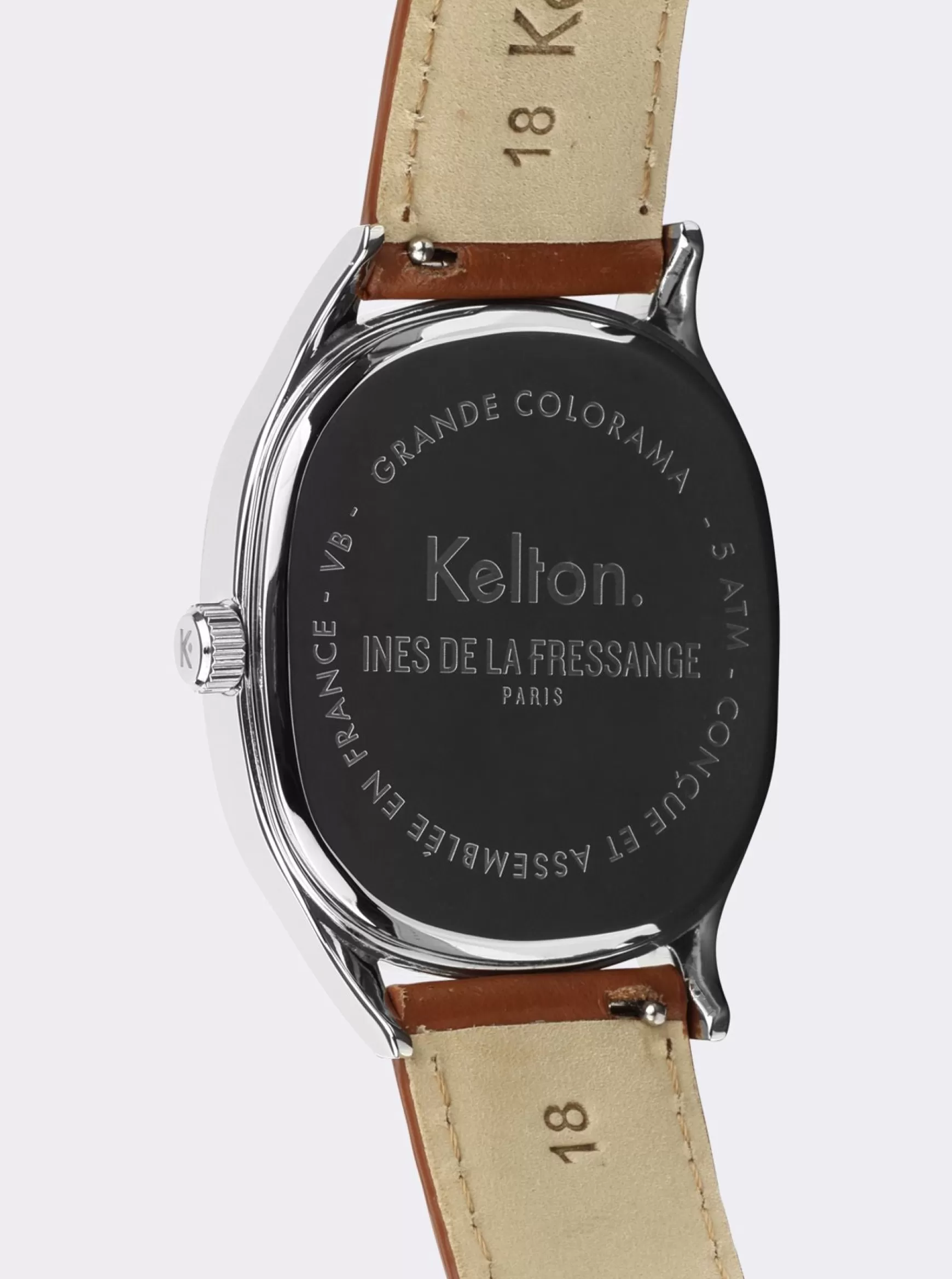 Ines de la Fressange Paris Grande Colorama camel watch Kelton x New