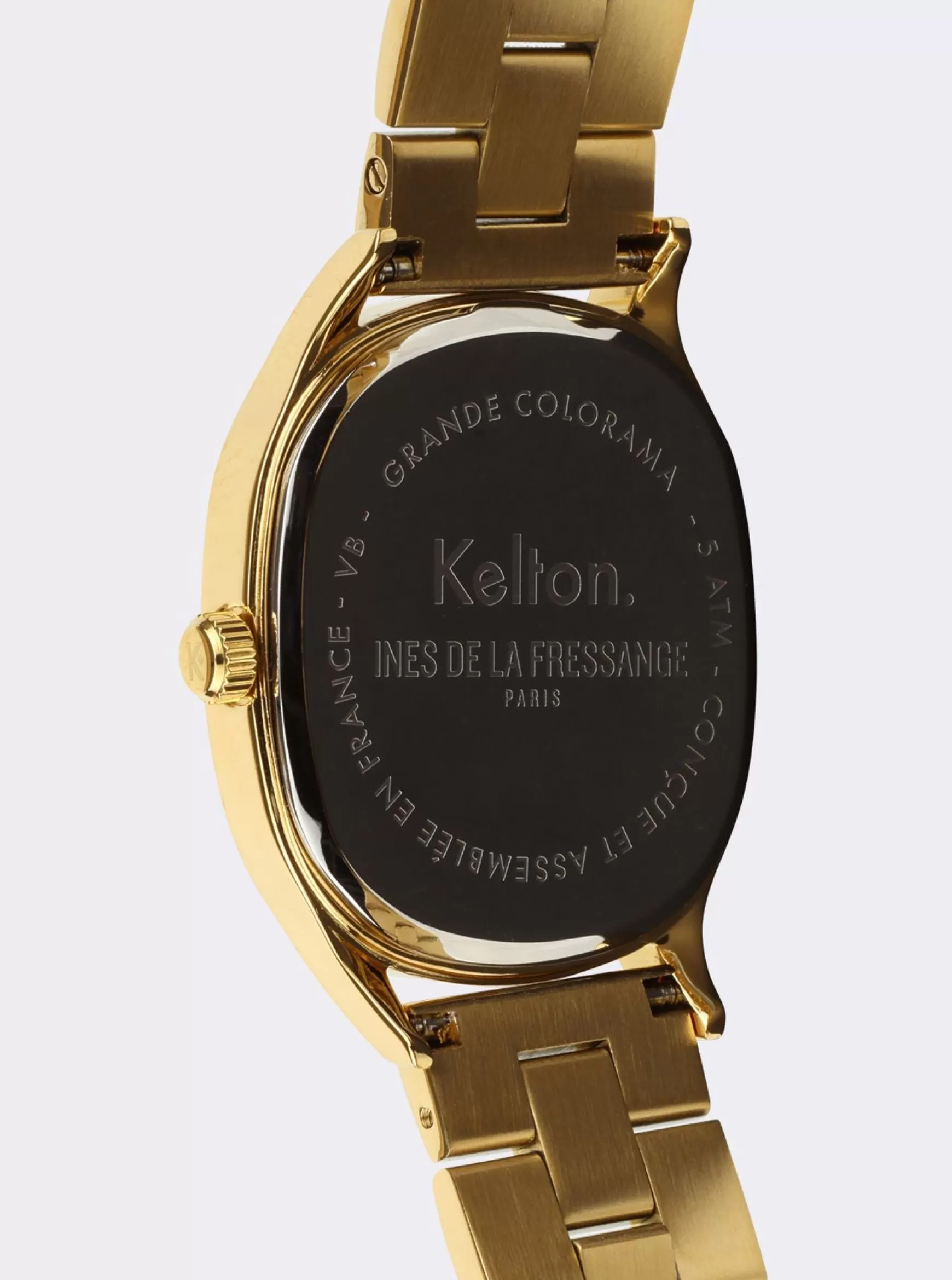 Ines de la Fressange Paris Grande Colorama gold watch Kelton x Clearance