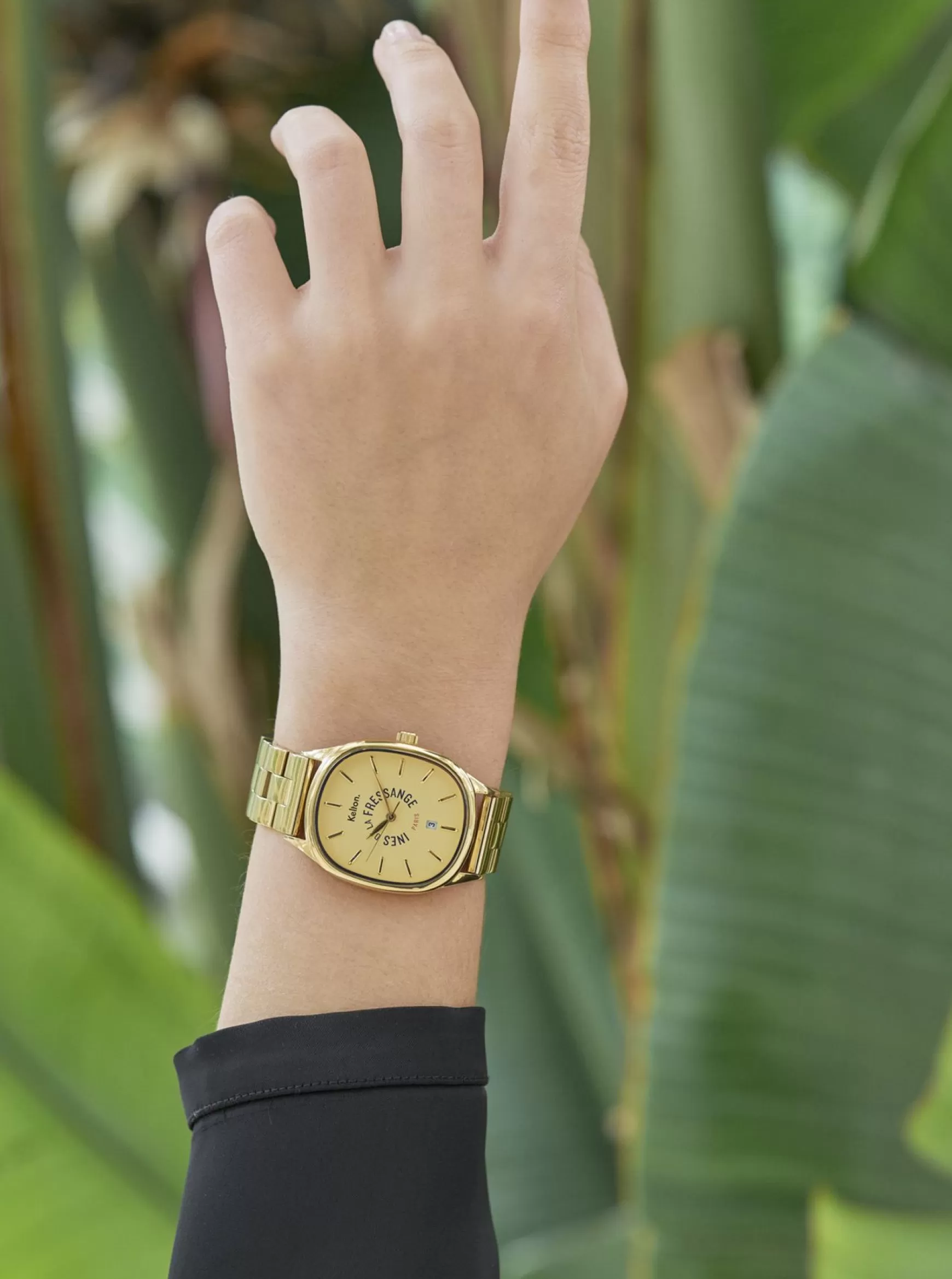Ines de la Fressange Paris Grande Colorama gold watch Kelton x Clearance