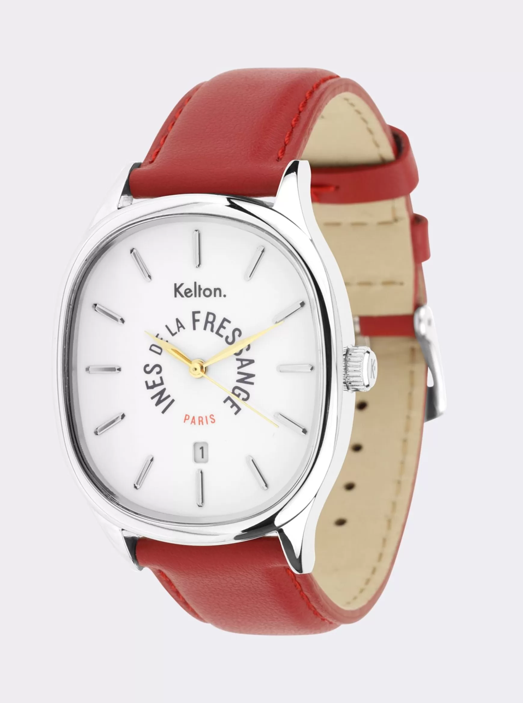Ines de la Fressange Paris Grande Colorama red watch Kelton x Best Sale