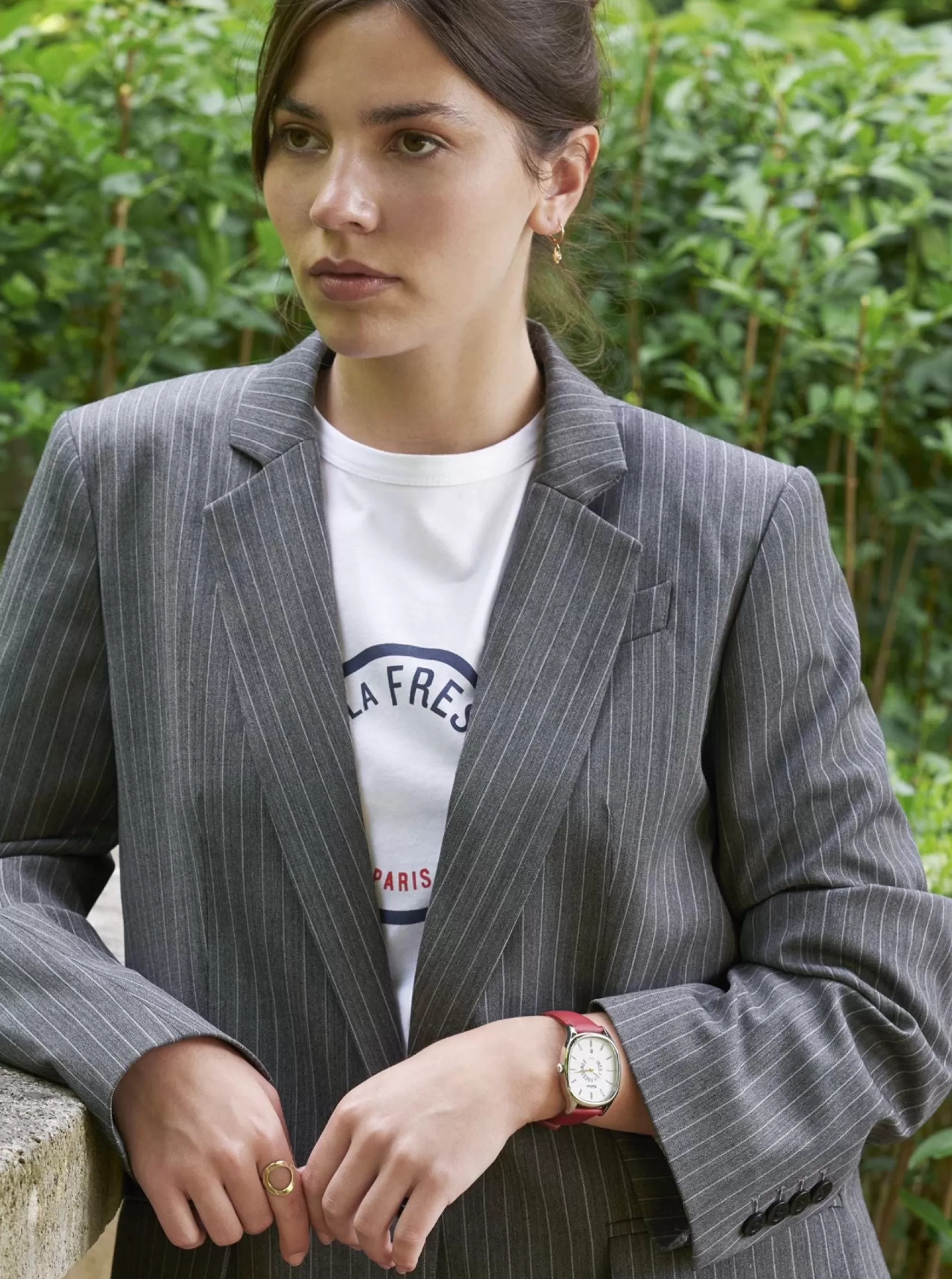 Ines de la Fressange Paris Grande Colorama red watch Kelton x Best Sale