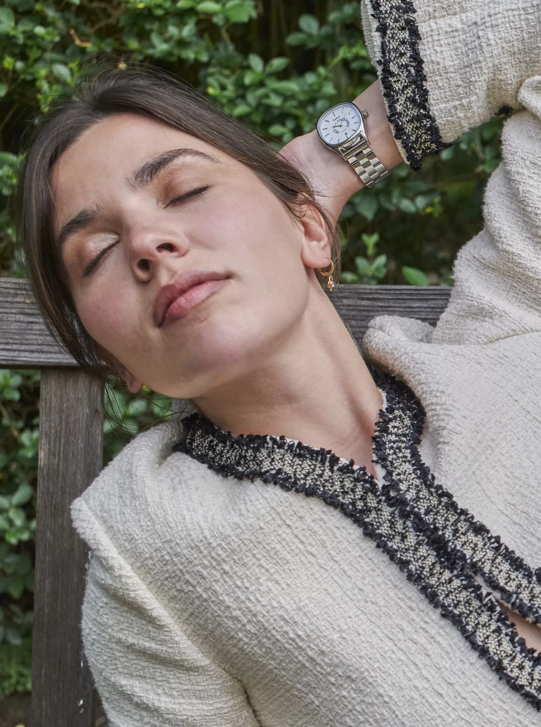 Ines de la Fressange Paris Grande Colorama silver watch Kelton x Flash Sale