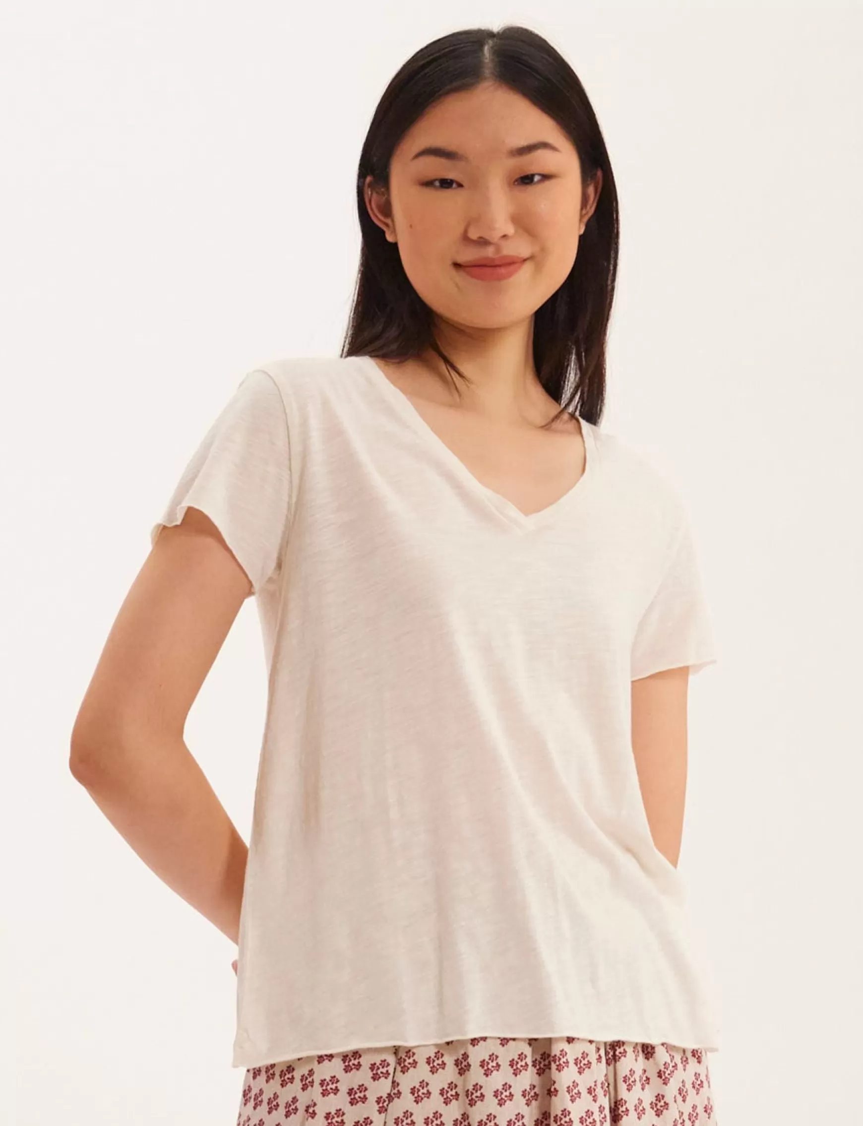 Ines de la Fressange Paris Katalina ivory T-shirt Fashion