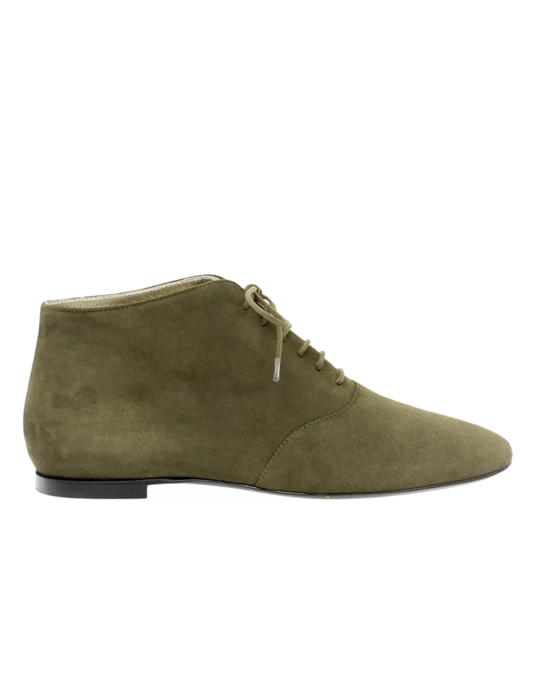 Ines de la Fressange Paris Khaki suede richelieu New