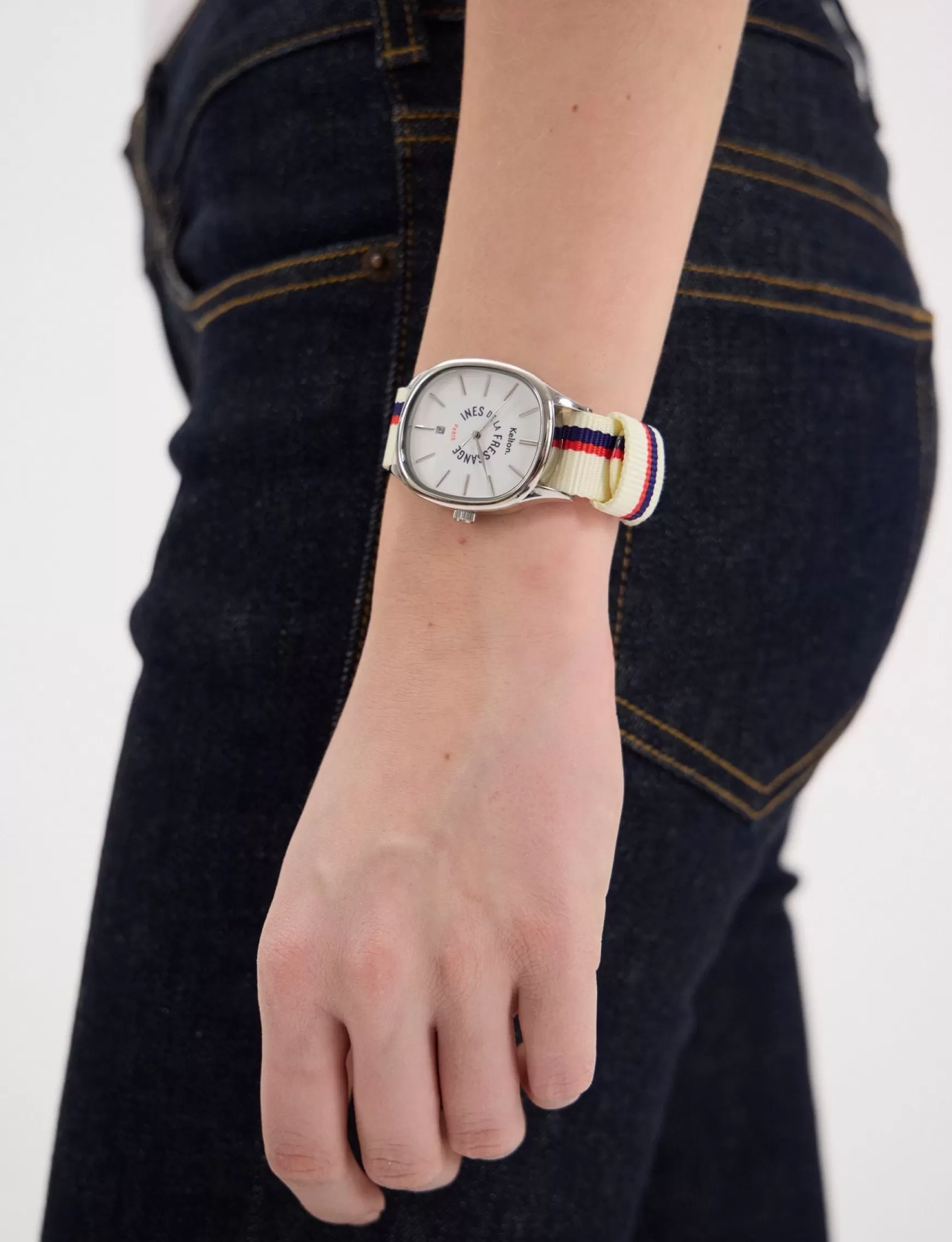 Ines de la Fressange Paris LARGE COLORAMA SPORT ECRU Flash Sale
