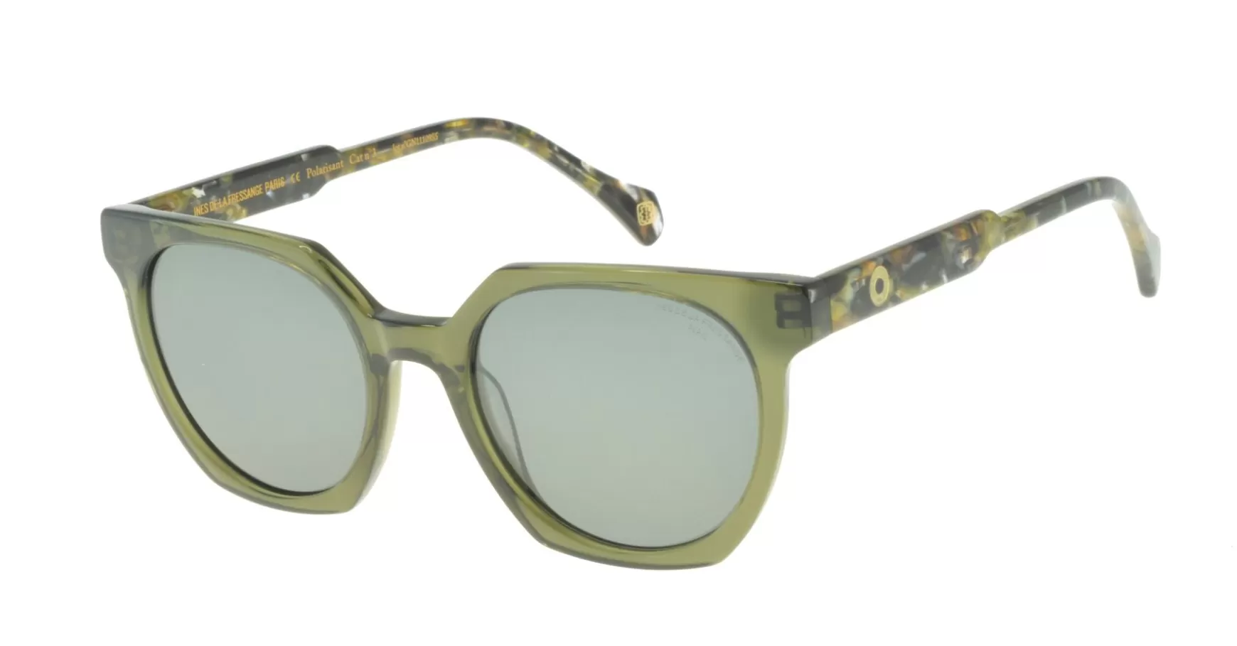 Ines de la Fressange Paris Laura kaki crystal sunglasses Clearance