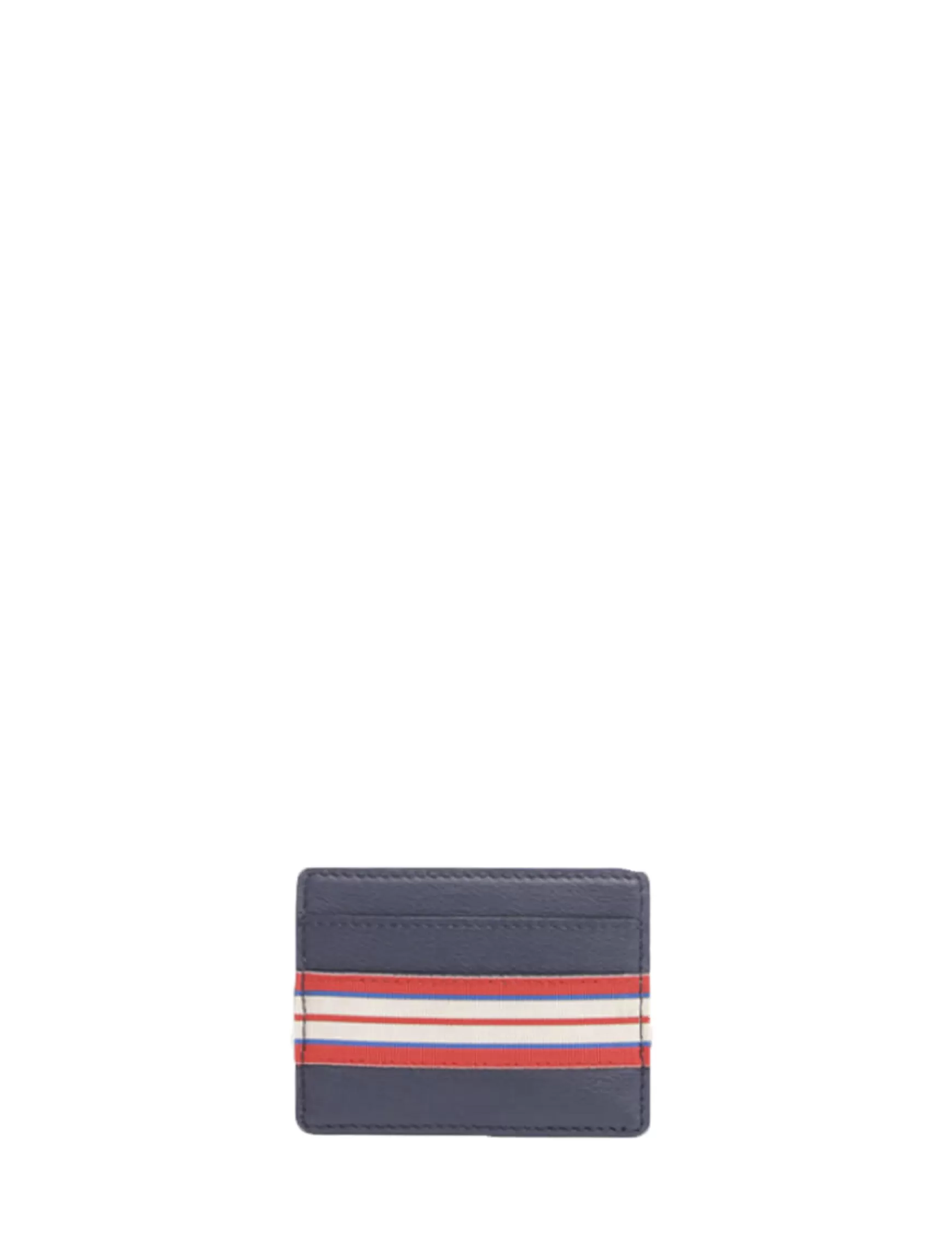 Ines de la Fressange Paris Le Parisien navy leather simple card holder Discount