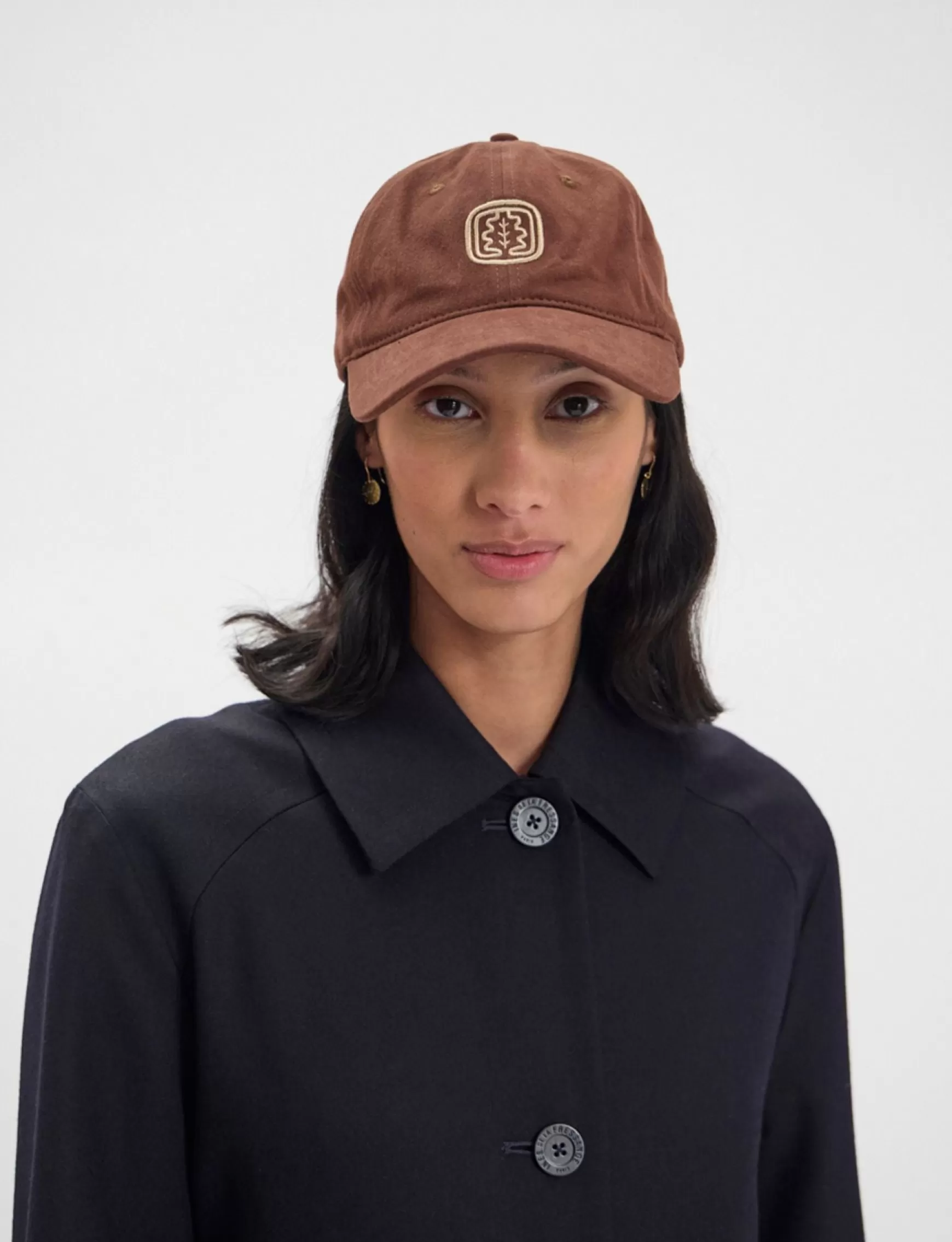 Ines de la Fressange Paris Lennie brown cap Best Sale