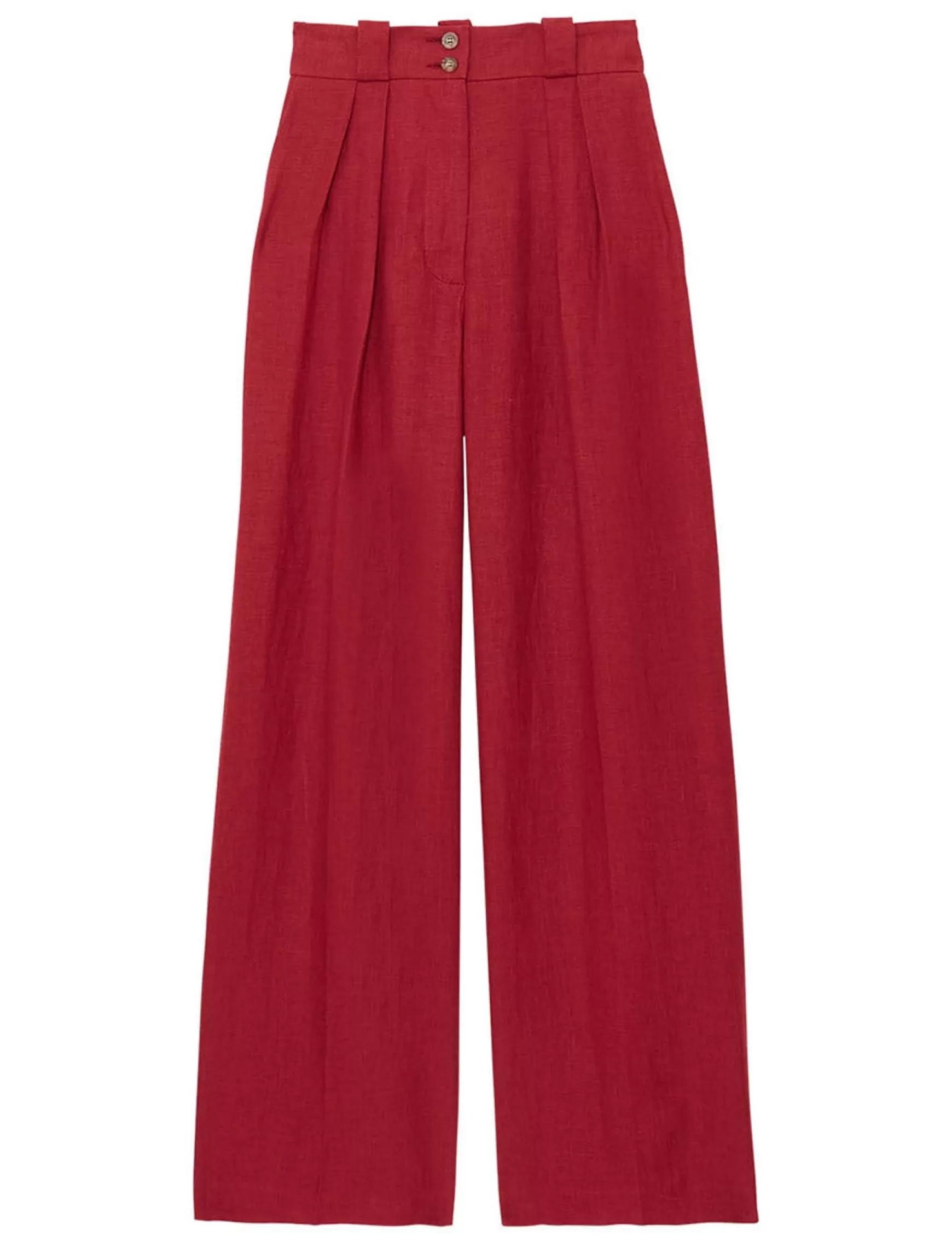 Ines de la Fressange Paris Marlène trousers in raspberry linen Store