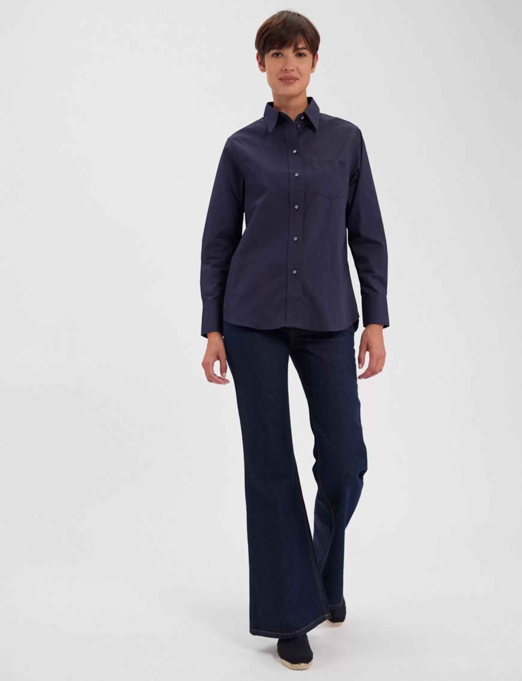 Ines de la Fressange Paris Maureen navy cotton shirt Cheap